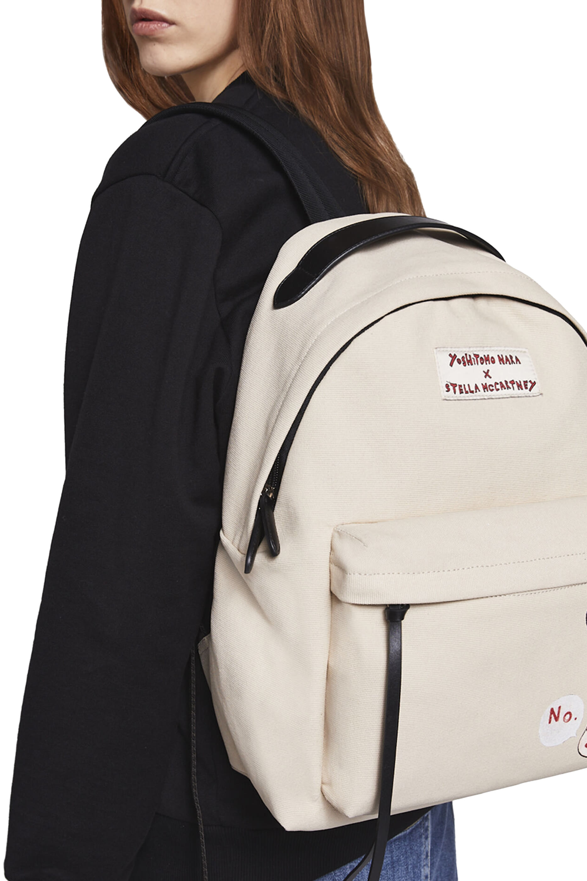 حقيبة ظهر بطبعة أرنب أسود صغير