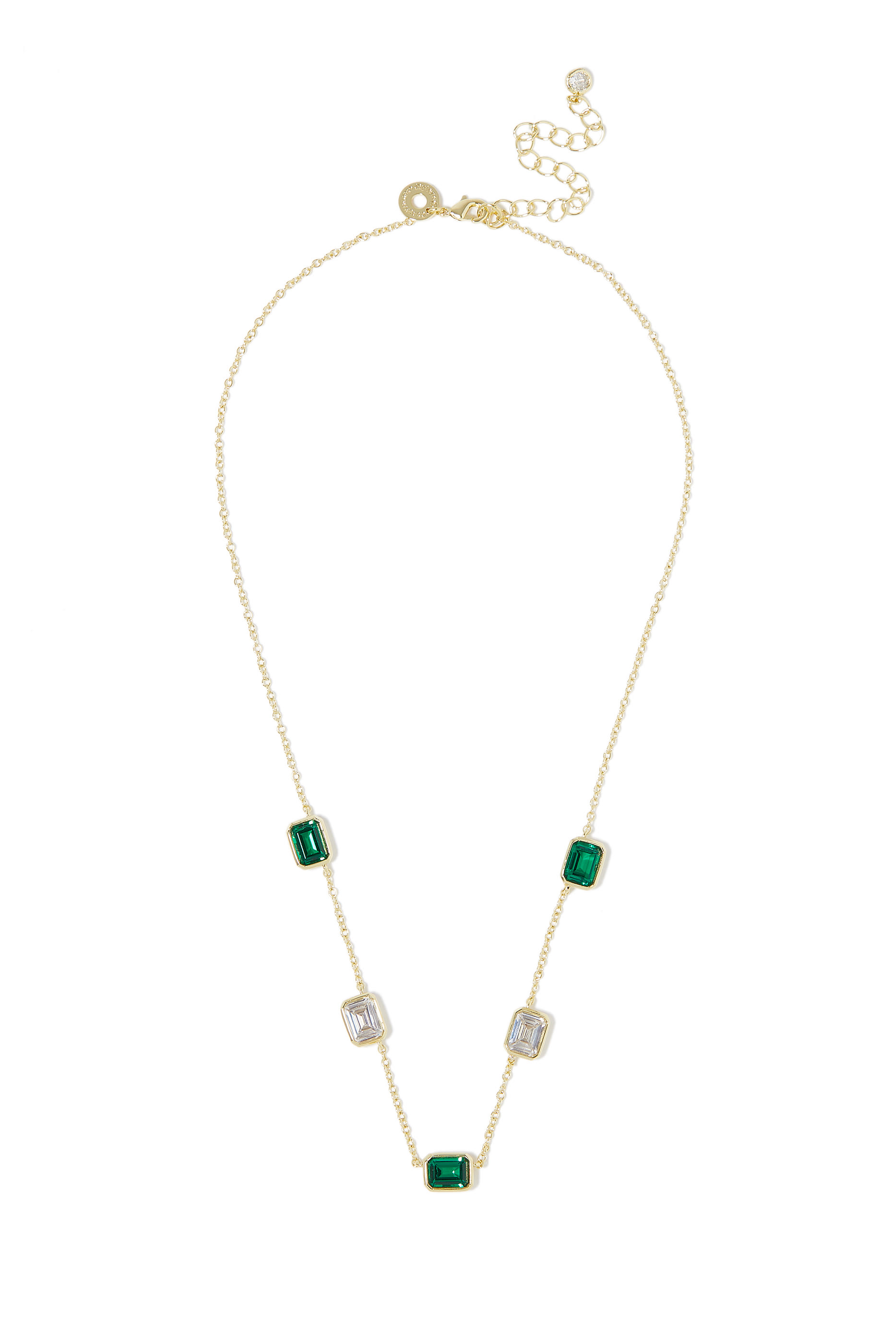 قلادة سلسلة مرصعة بزمرد