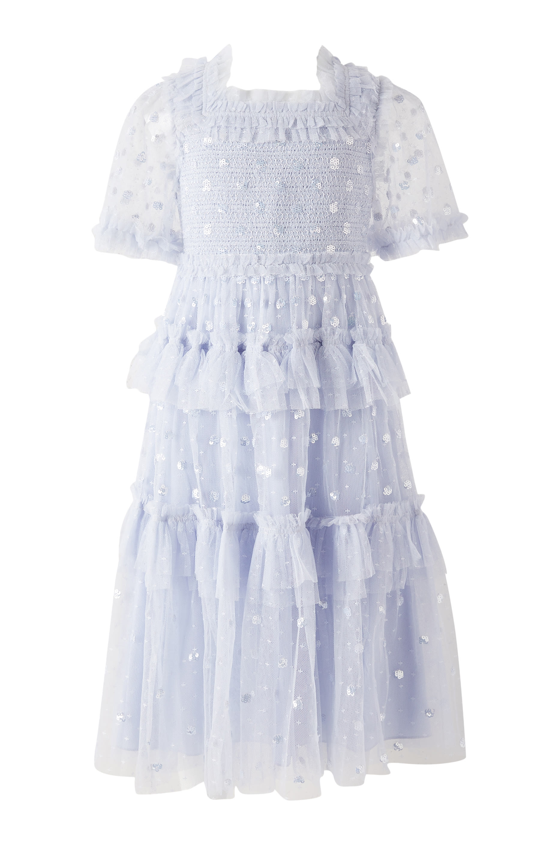 فستان بكشكش ونقاط ترتر للأطفال