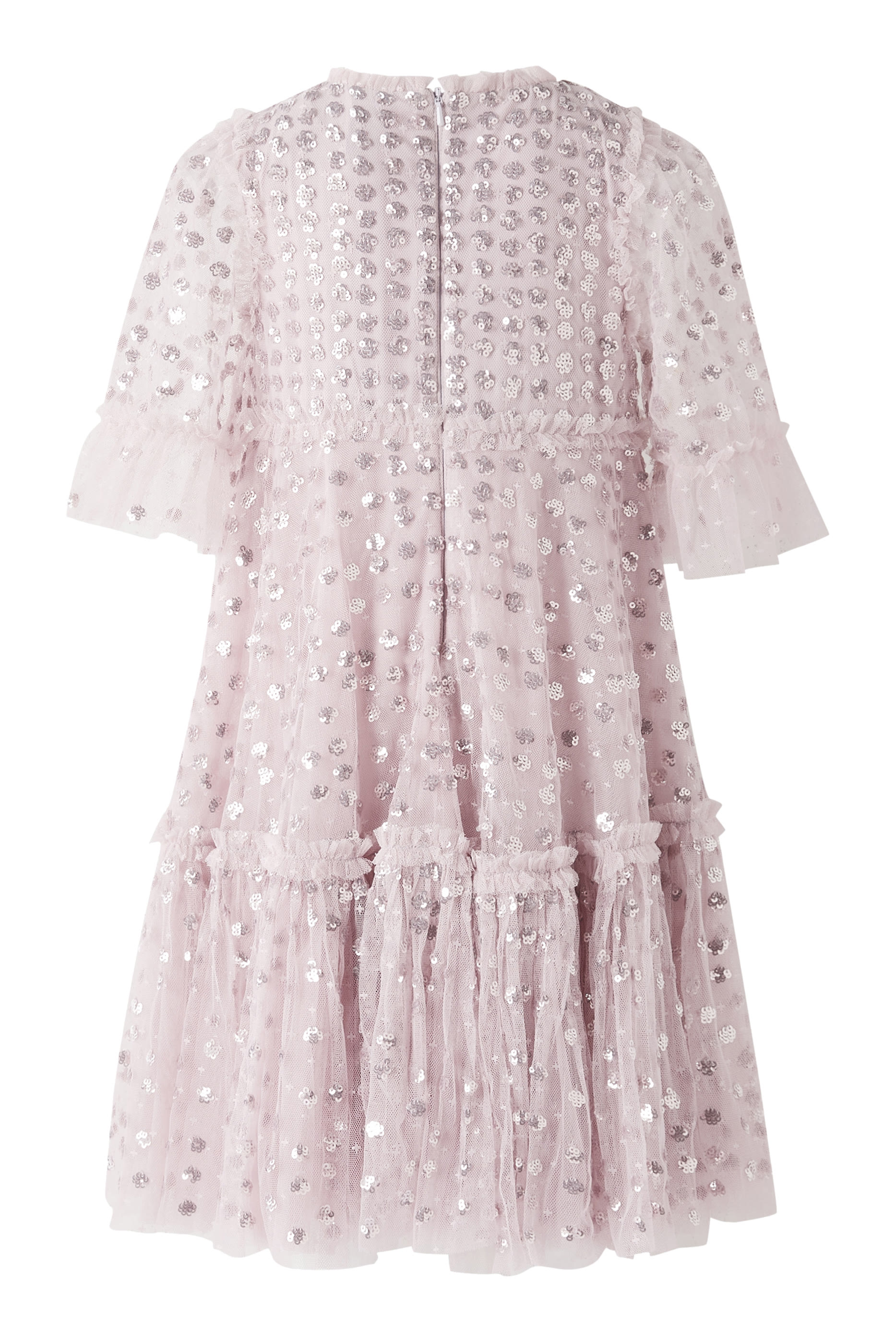 فستان رين دروب مطرز بالترتر للأطفال