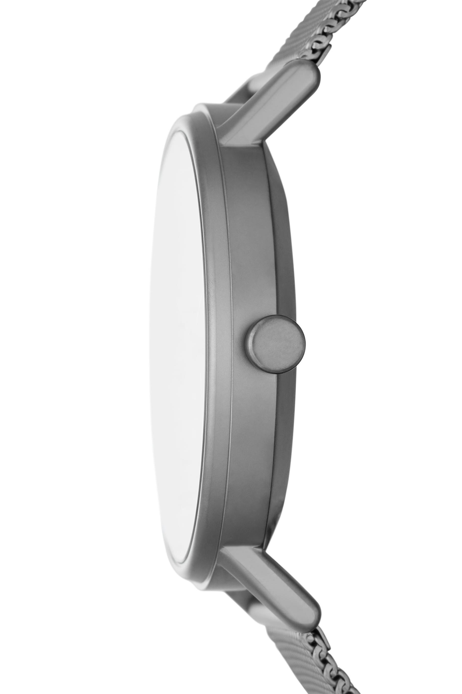 ساعة كوبل 44 مم بسوار شبكي ستانلس ستيل