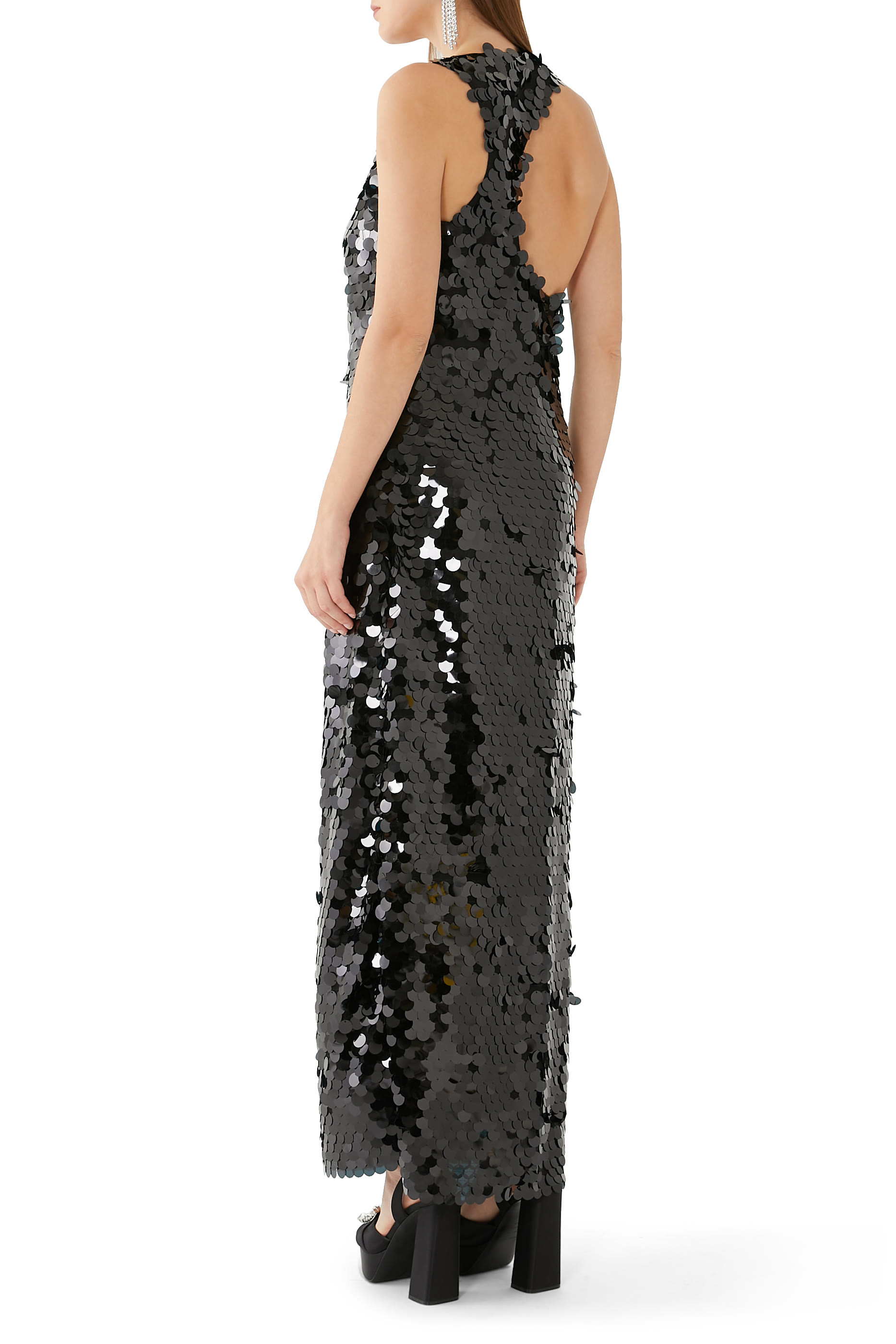 فستان لو مطرز بالترتر