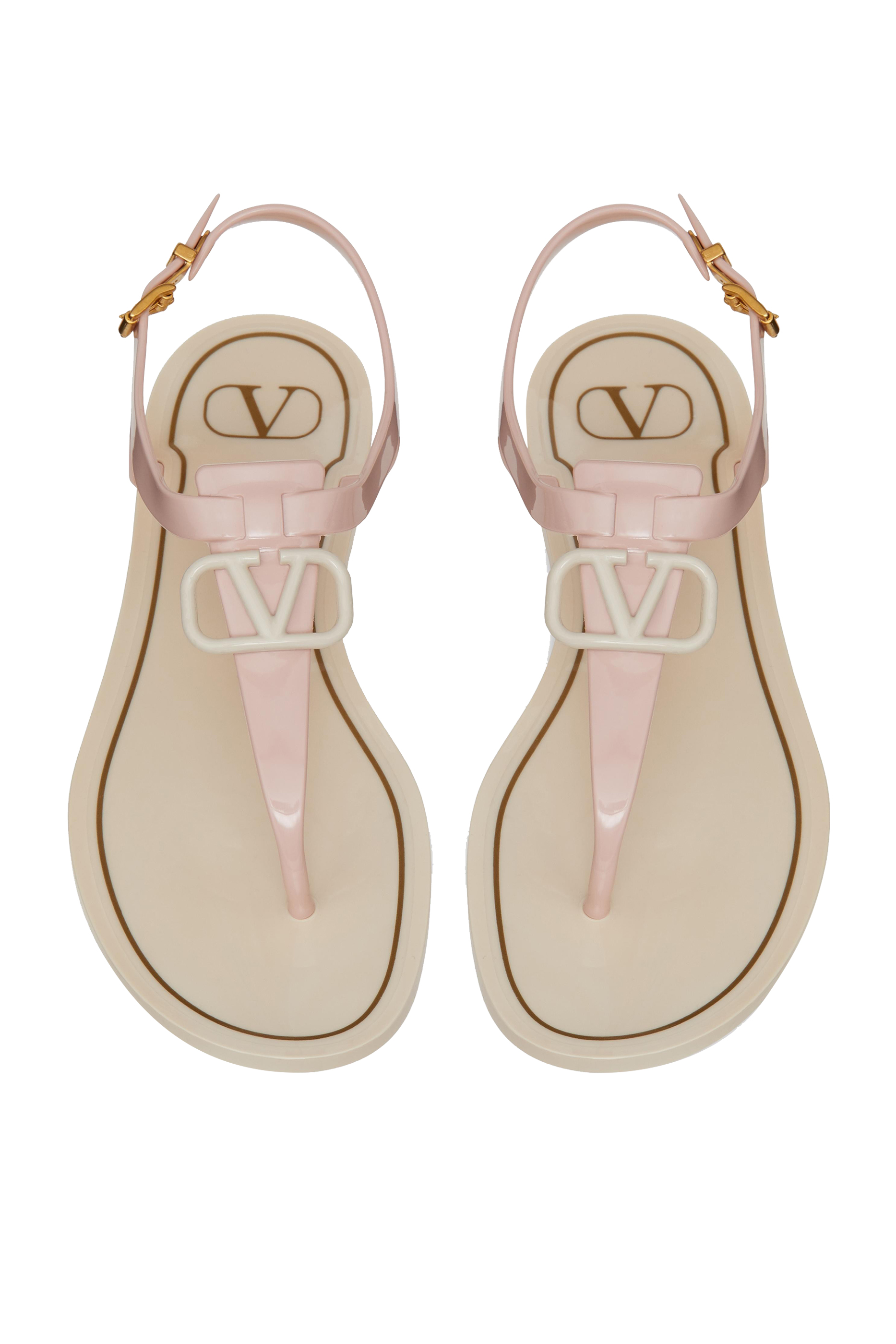 Valentino Garavani V-Logo Rubber Thong Sandals