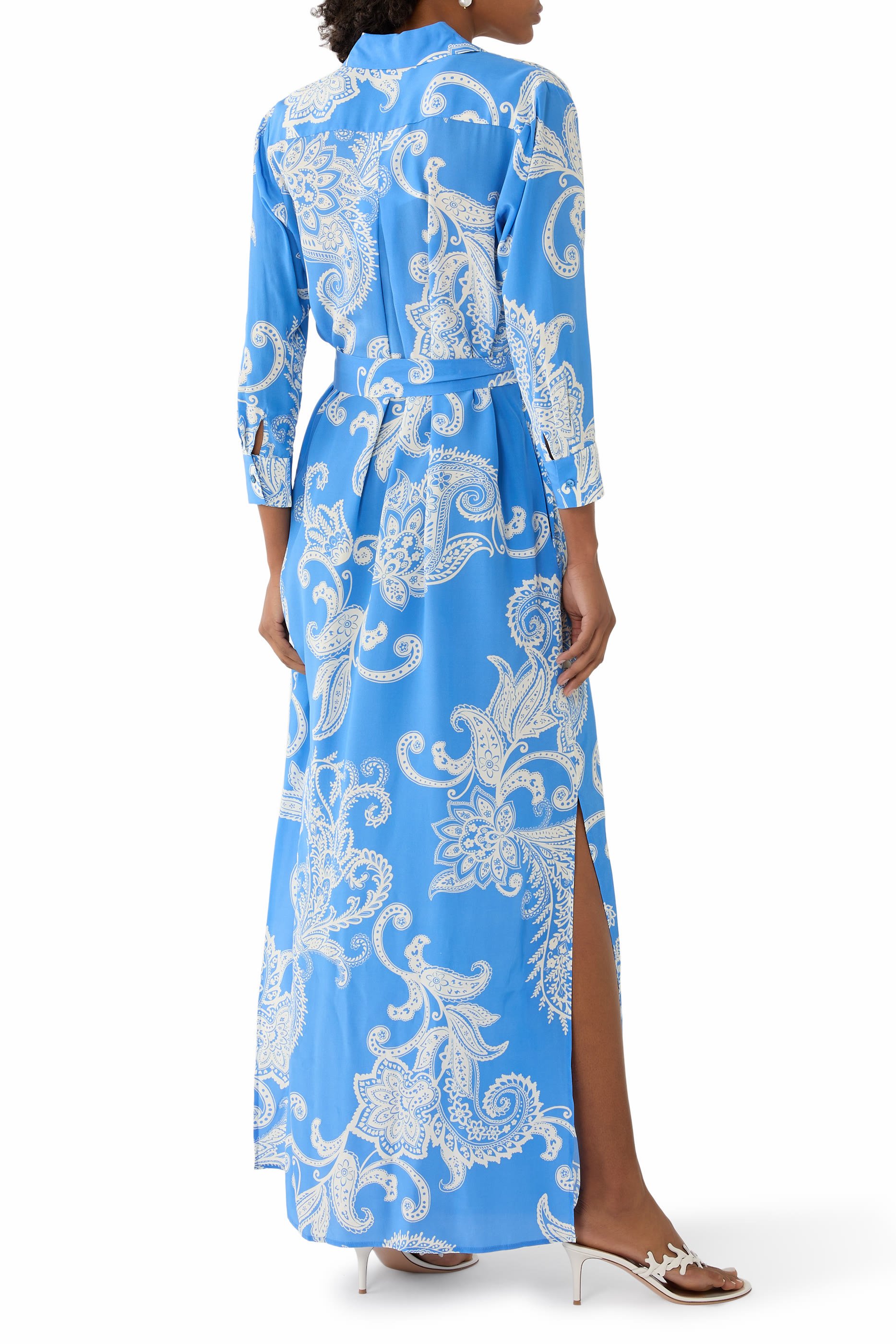 فستان كاميرون بنمط قميص حرير