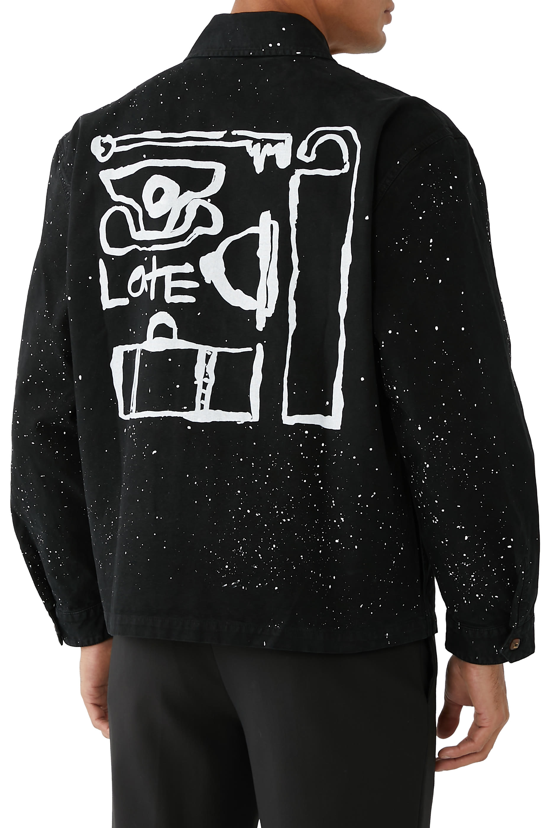 جاكيت بطبعات طلاء متناثر