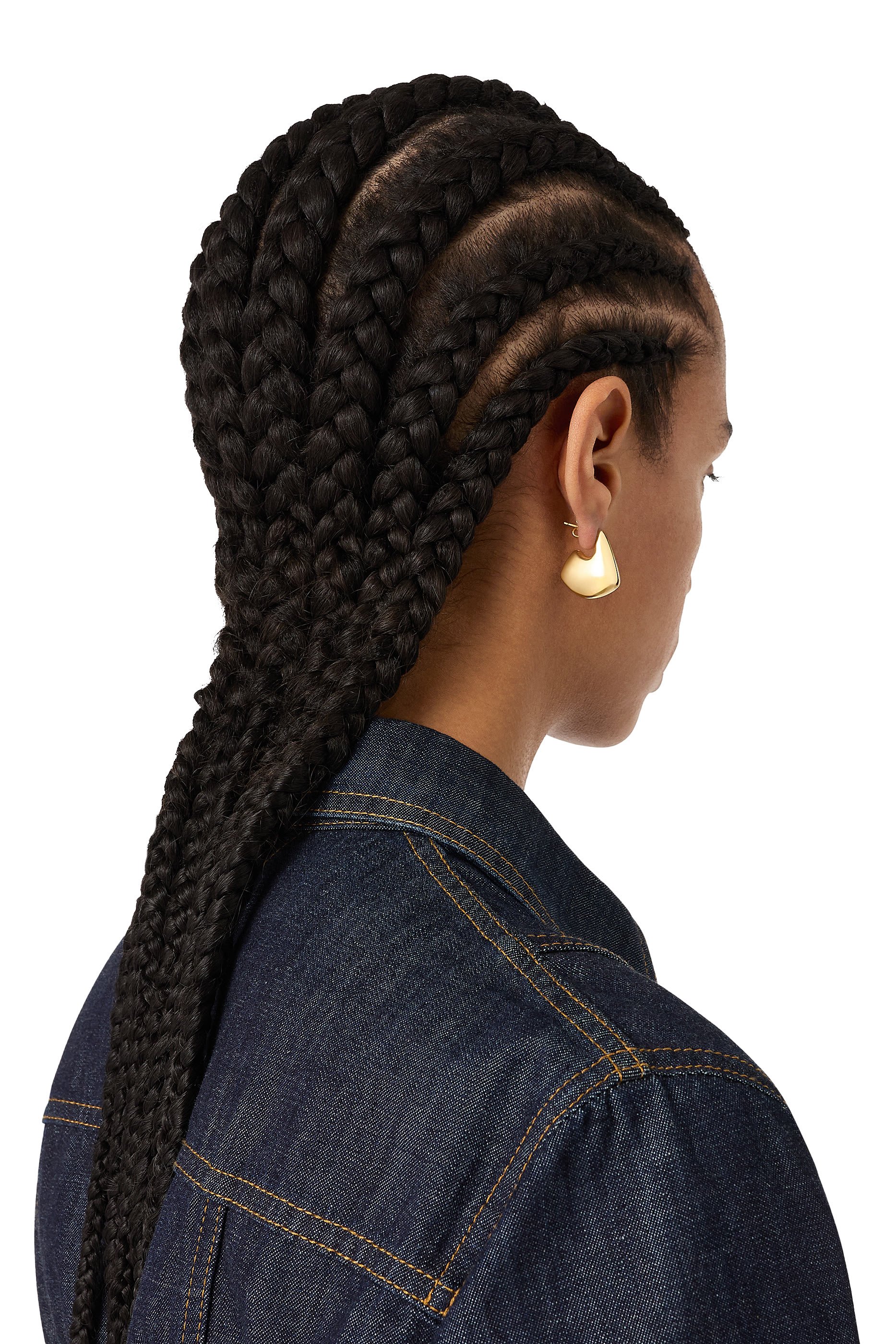 أقراط فين صغيرة، فضة استرلينية مطلية بذهب عيار 18