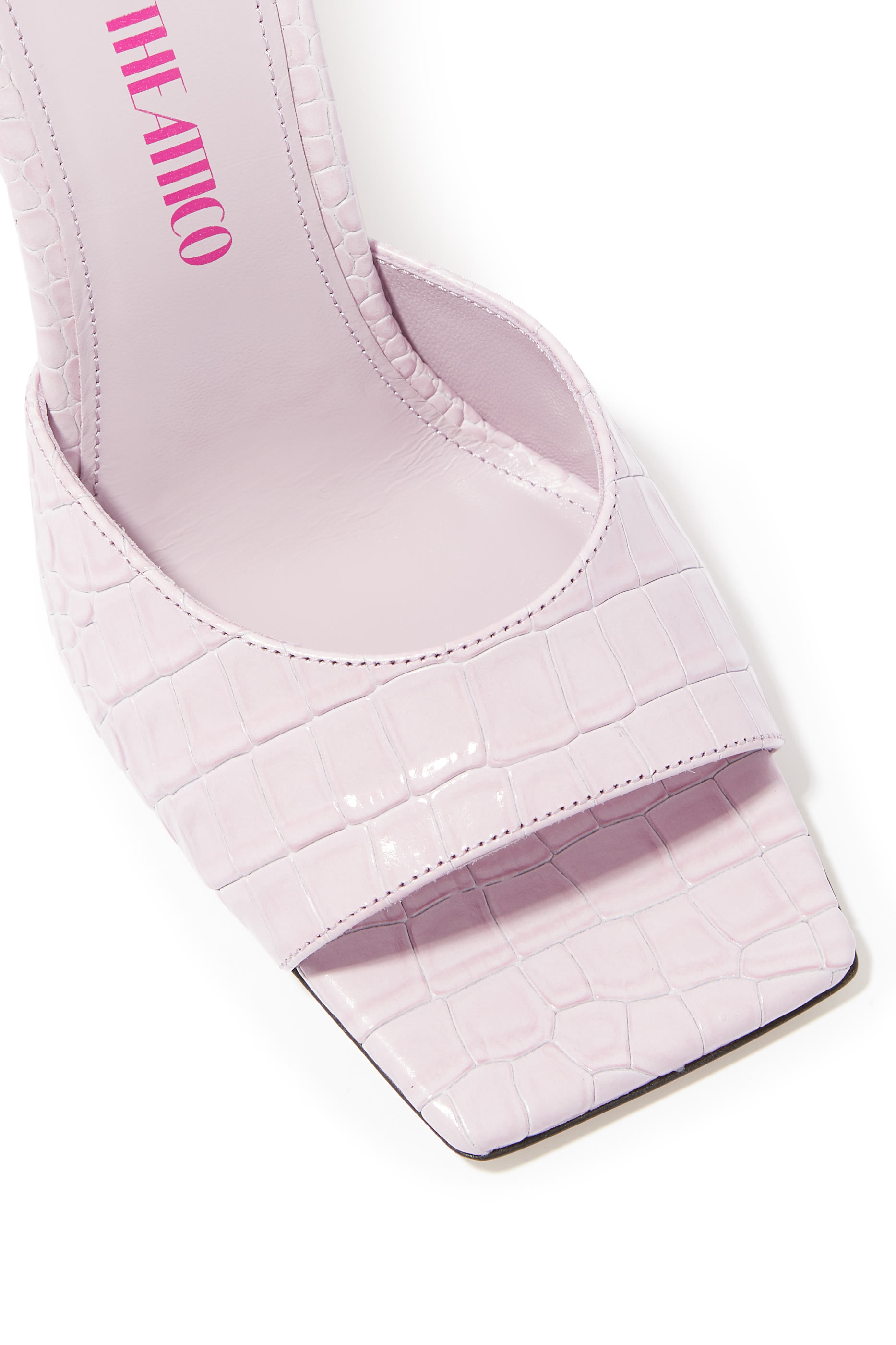 حذاء ديفون 115 مفتوح من الخلف جلد بنقشة جلد التمساح