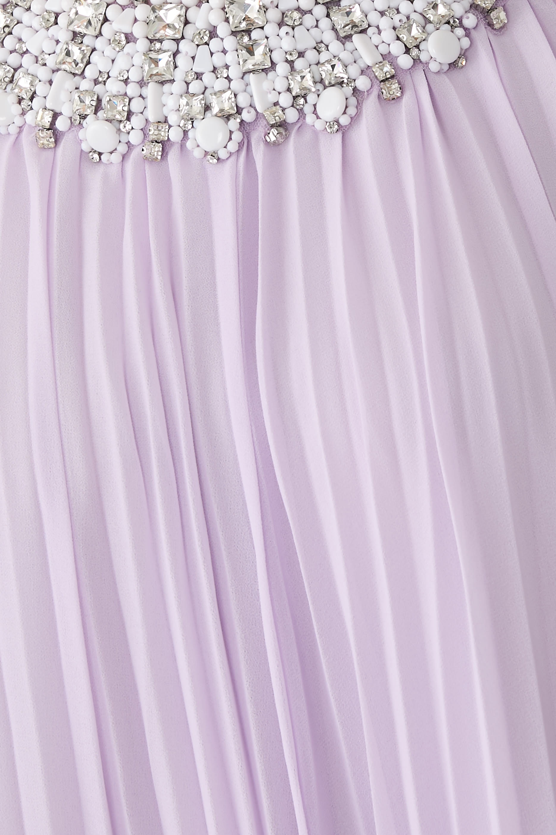 فستان متوسط ​​الطول شيفون وريش