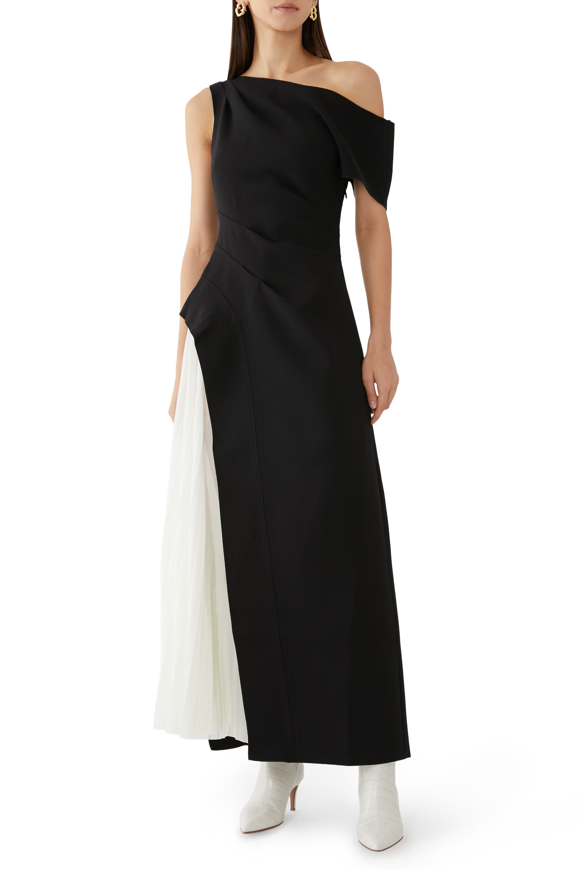 فستان سادن متوسط الطول