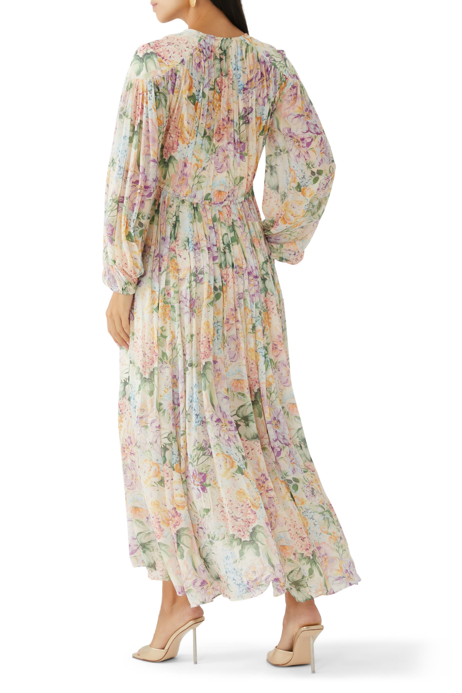 فستان هاليداي طويل بتصميم مزموم