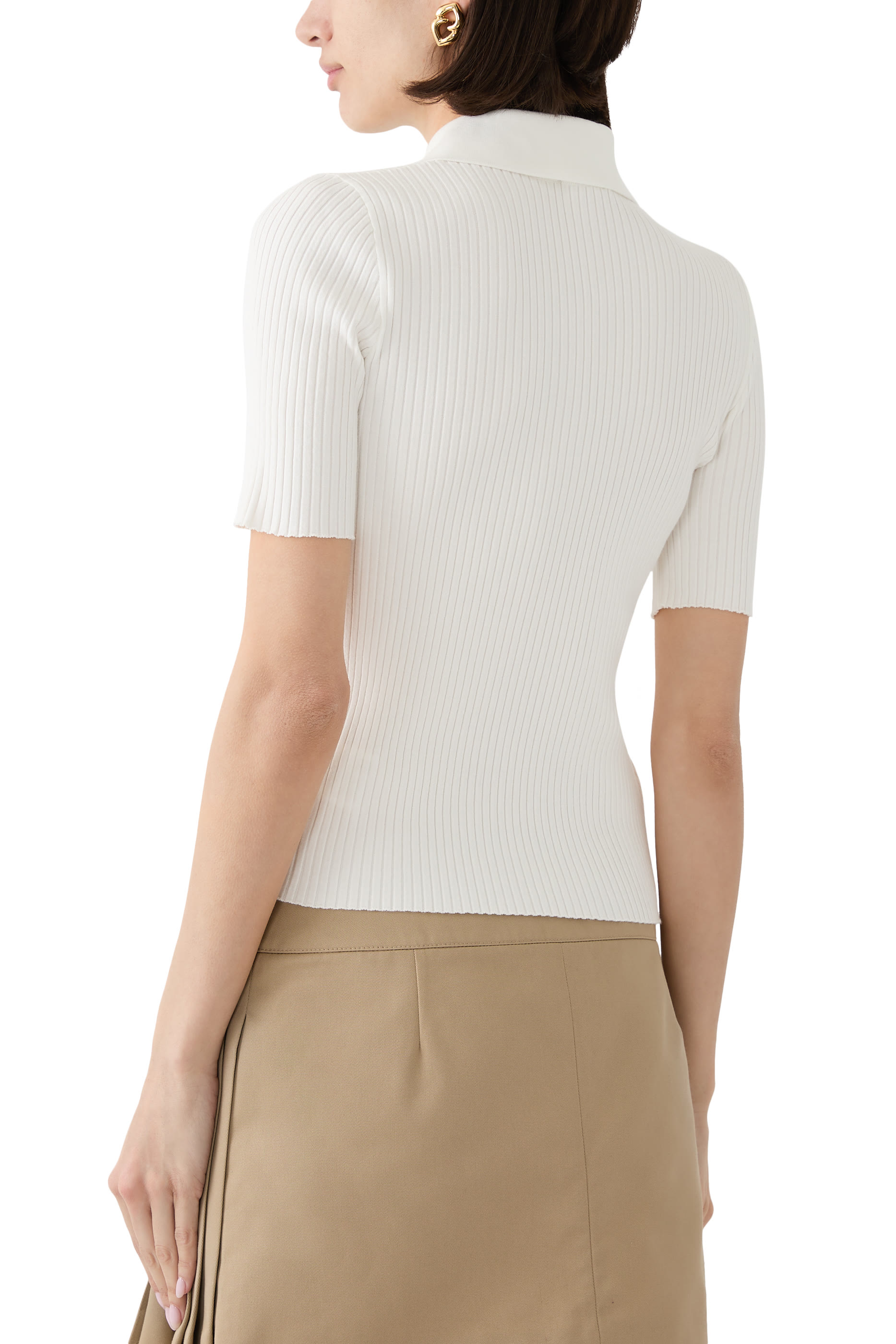 قميص بولو ايكونيك منسوج بتصميم مضلع 