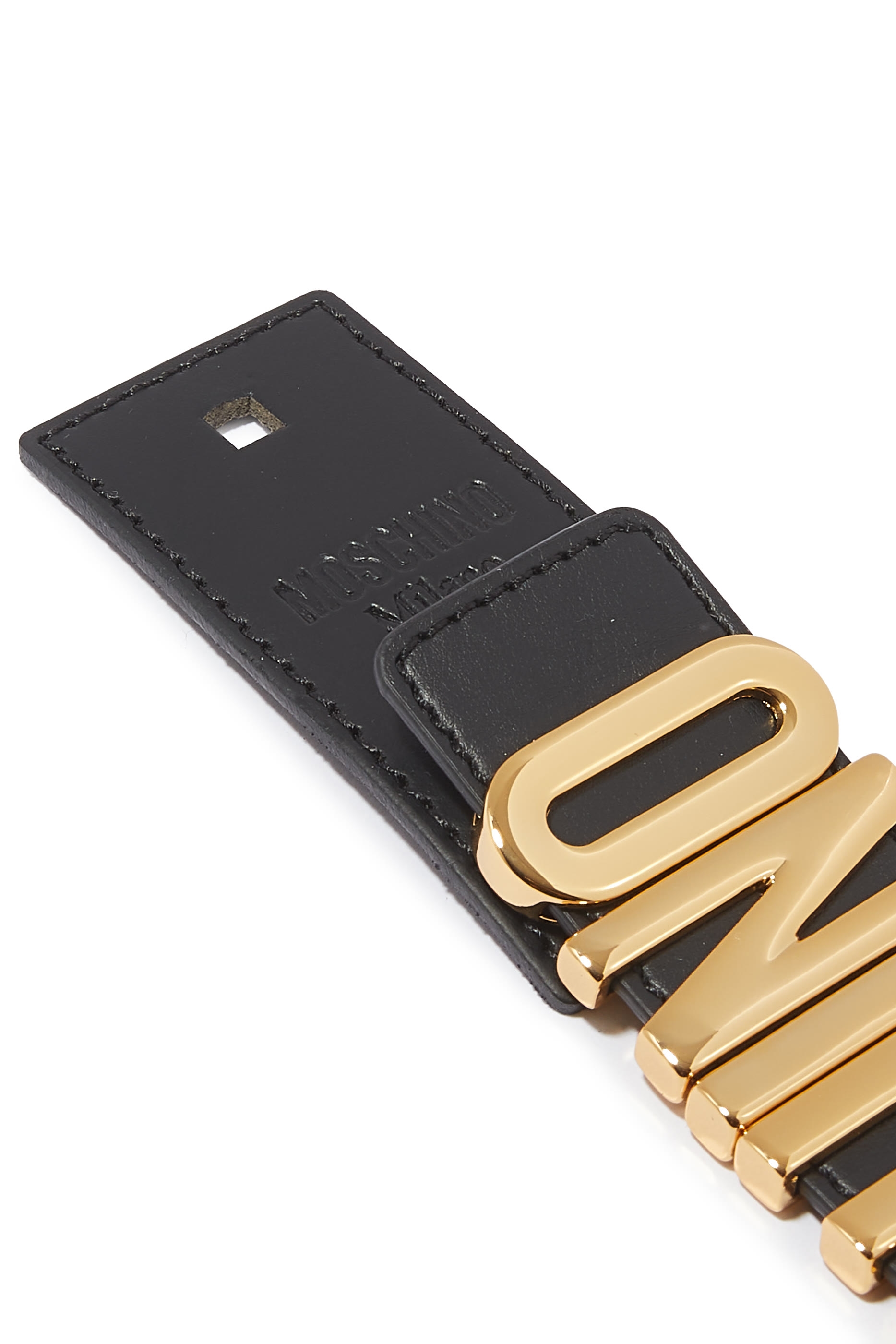 حزام بشعار الماركة ذهبي اللون