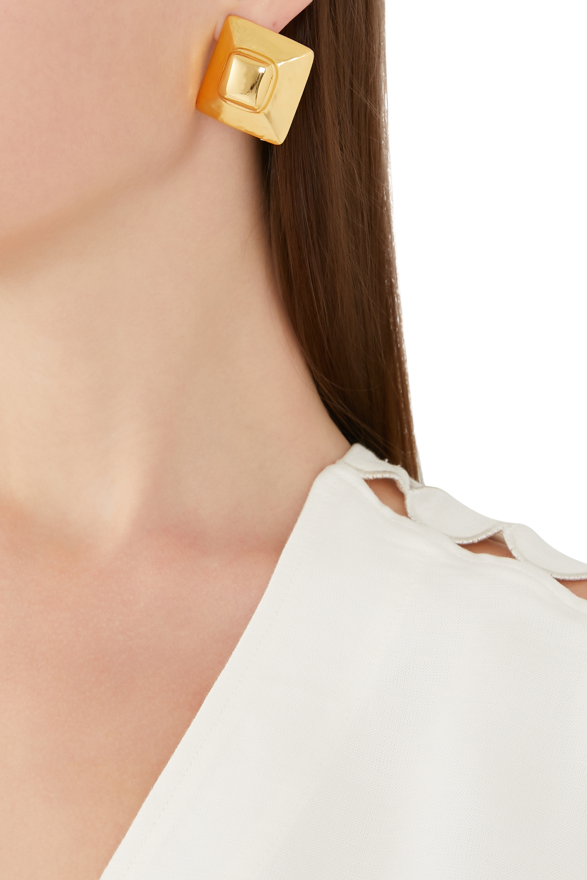 أقراط جاس باسيفيك نحاس مطلي بذهب عيار 24 بسمك ميكرون