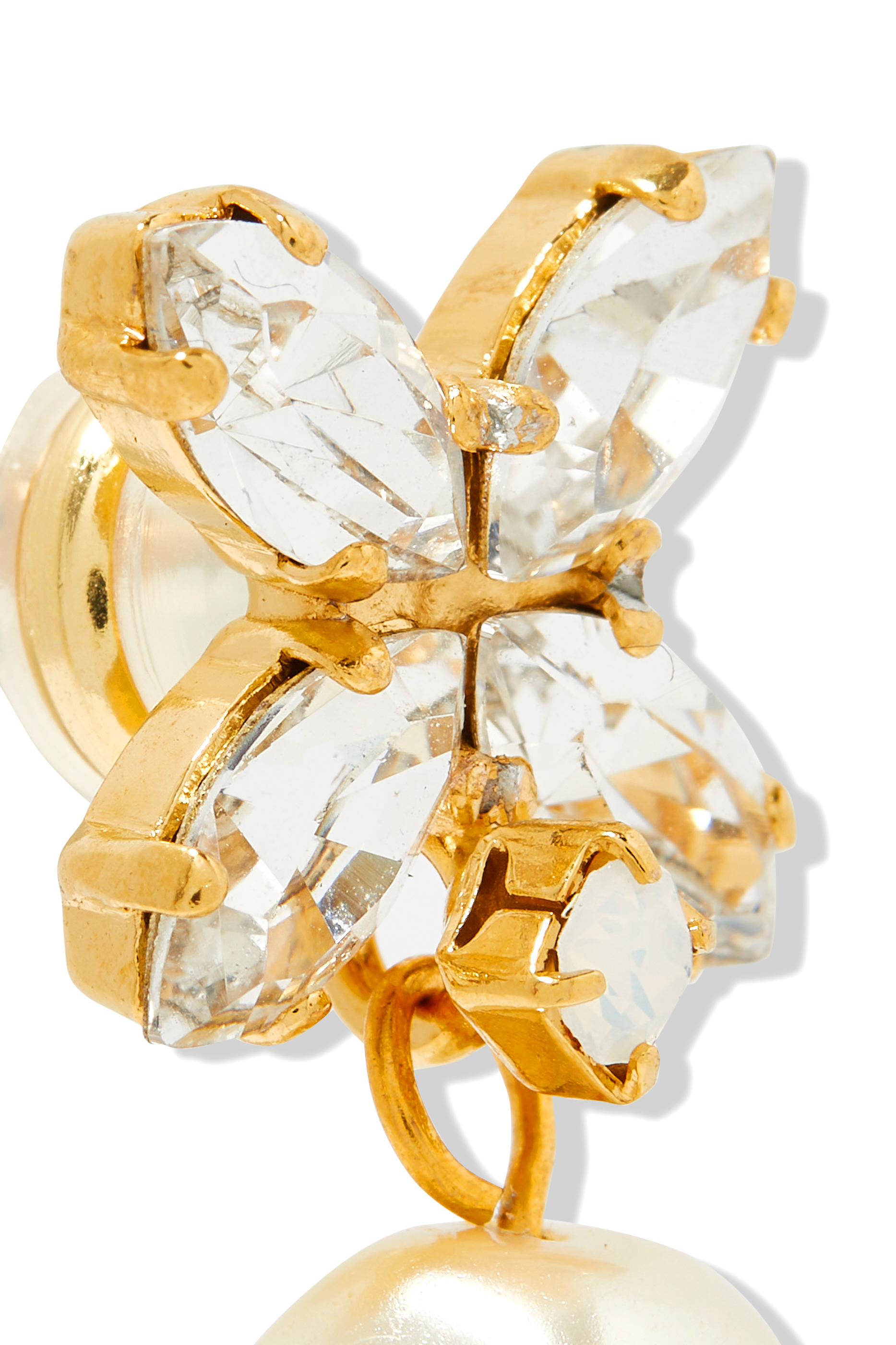 أقراط هاني بي مرصعة باللؤلؤ والكريستال