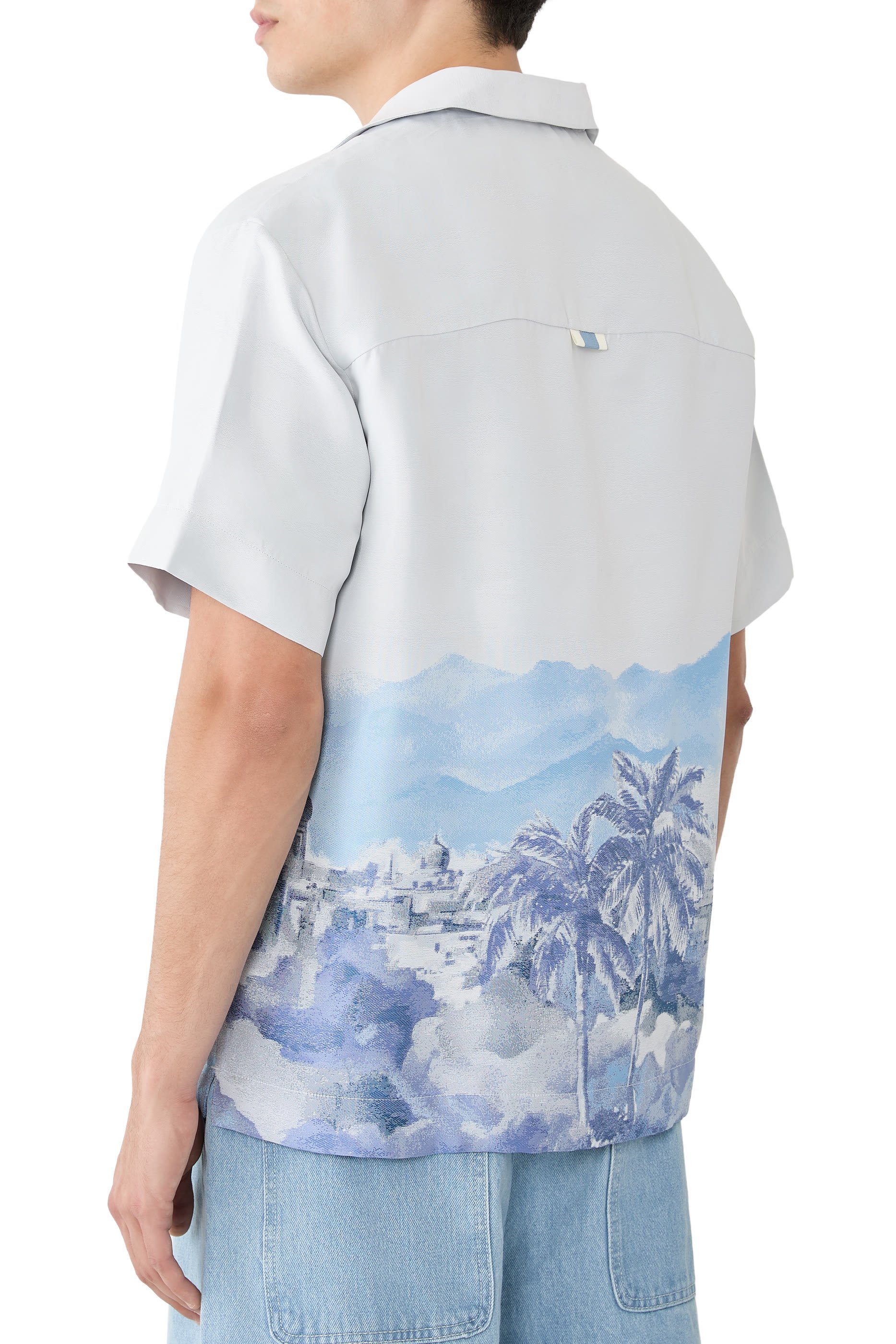 قميص سيزان مزيج حرير جاكار