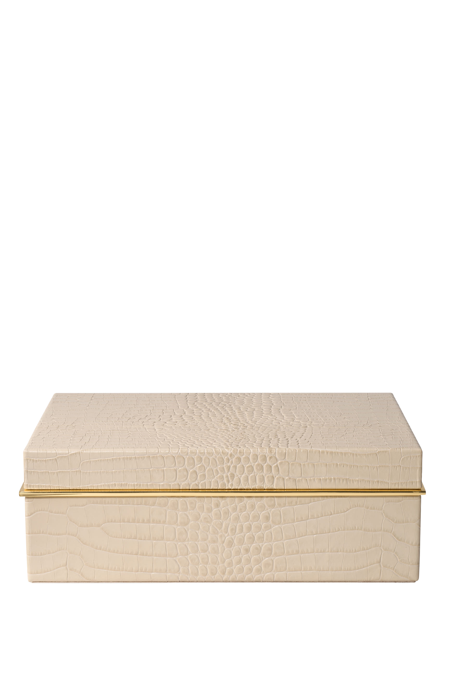 صندوق صغير كلاسيك جلد بنقشة جلد التمساح