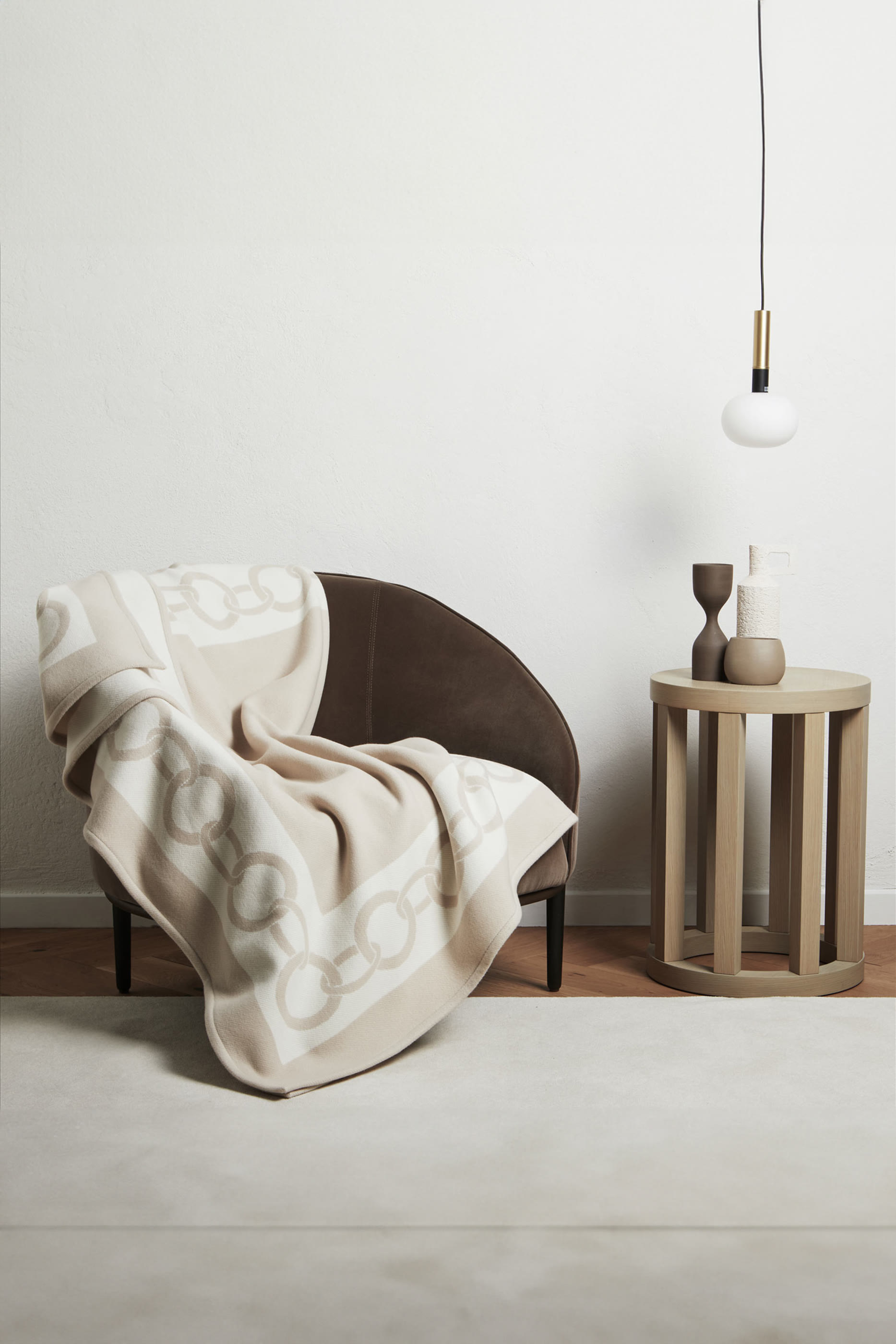 غطاء لحاف بنقشة سلسلة صوف