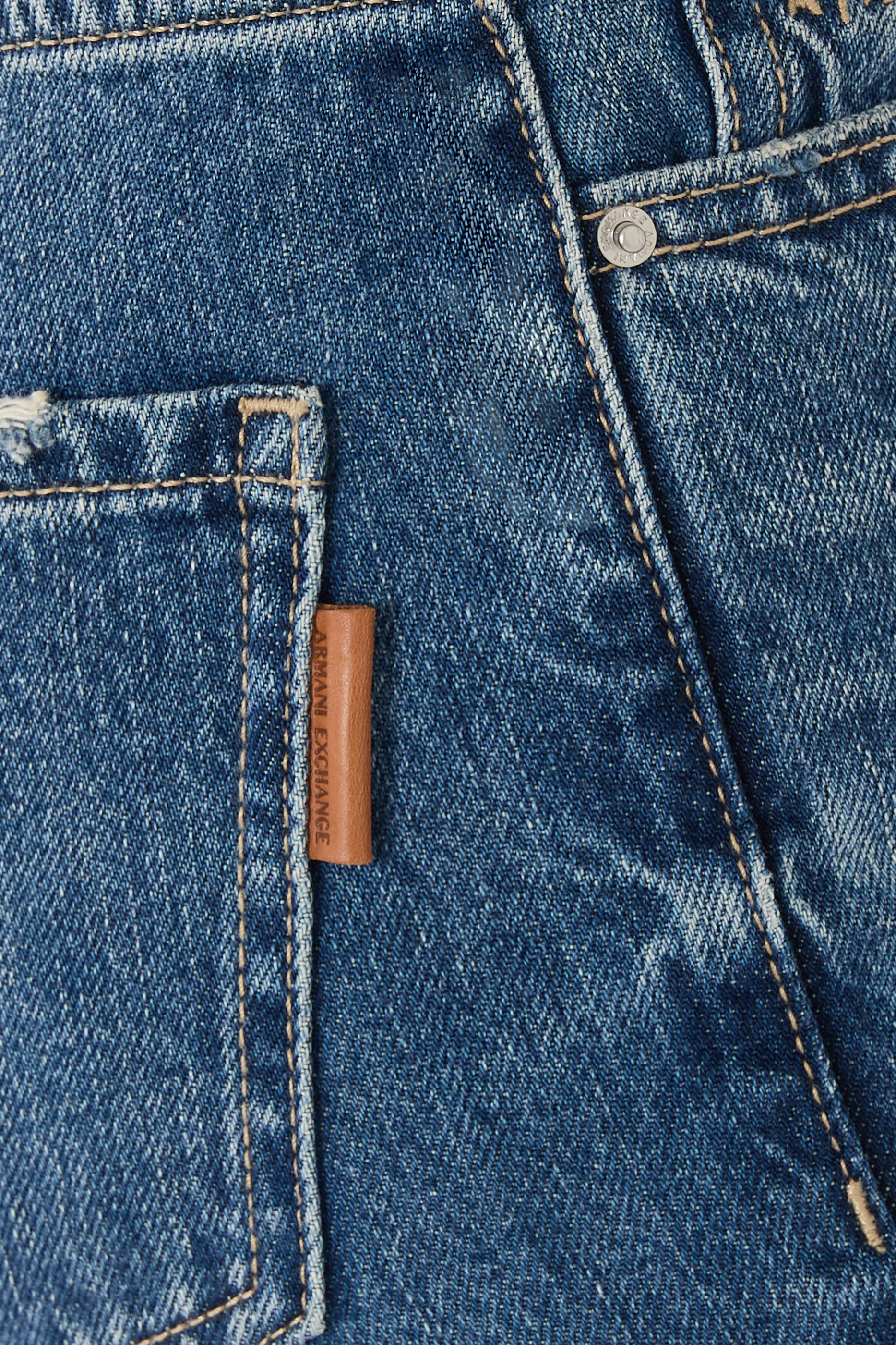 بنطال جينز جاي 16 قصير بقصة بويفرند بخمس جيوب