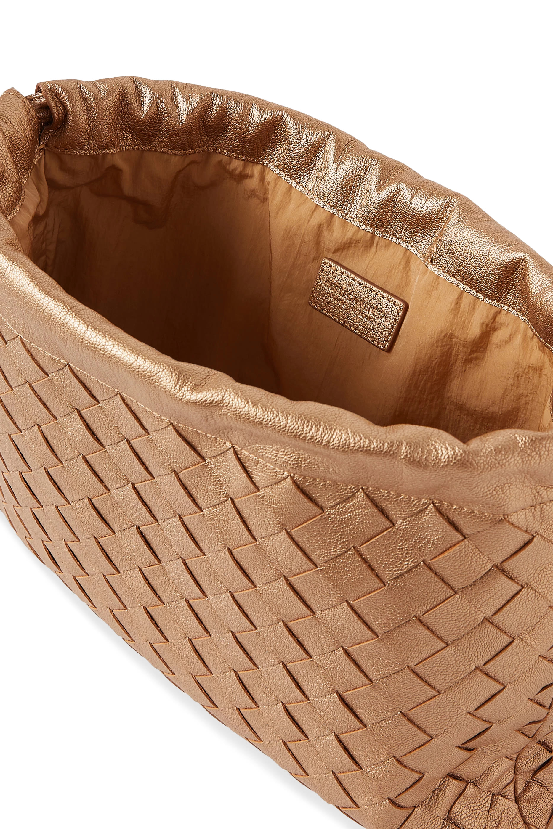 حقيبة جلد عجل مجدول 