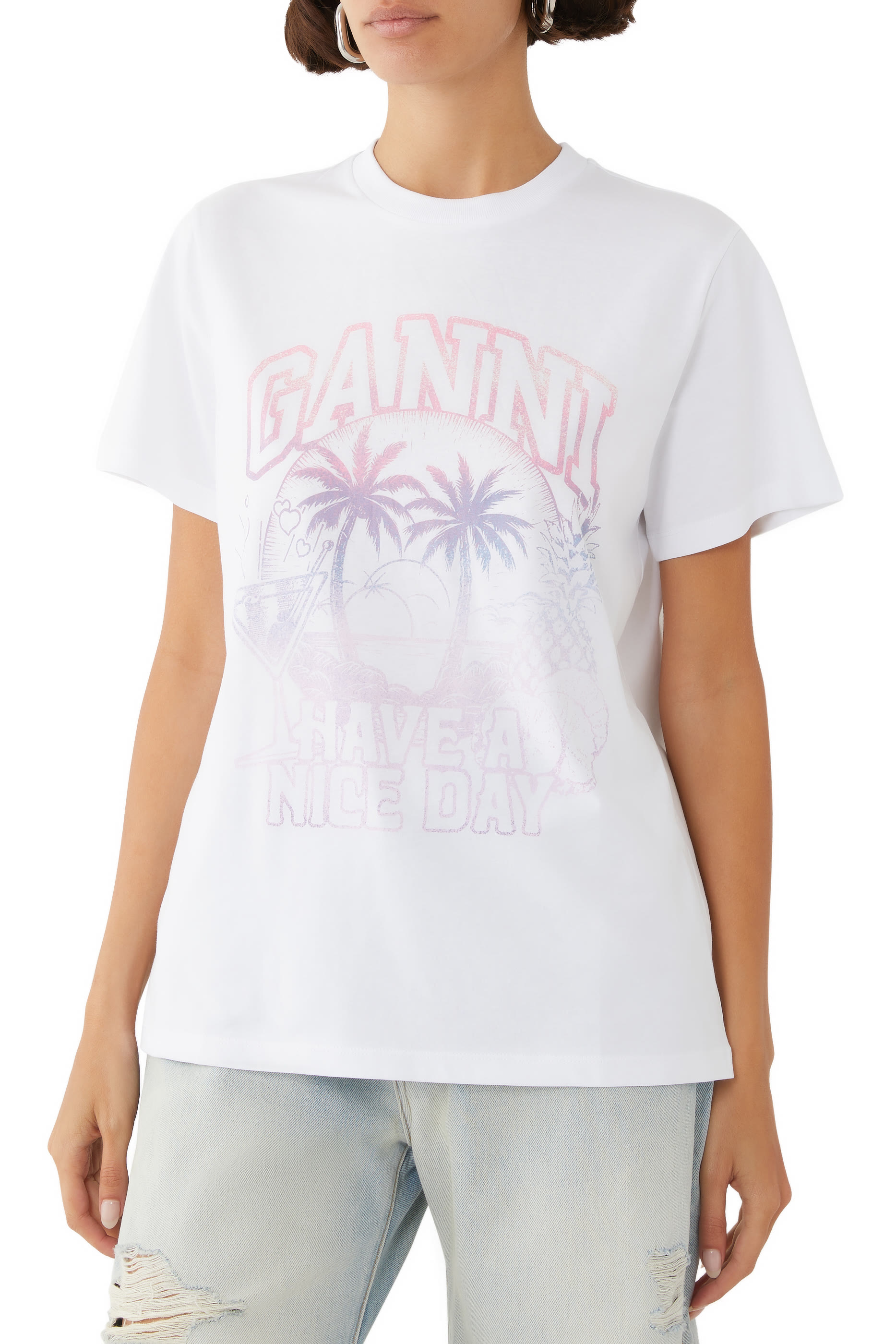 تيشيرت أساسي مريح جرسيه