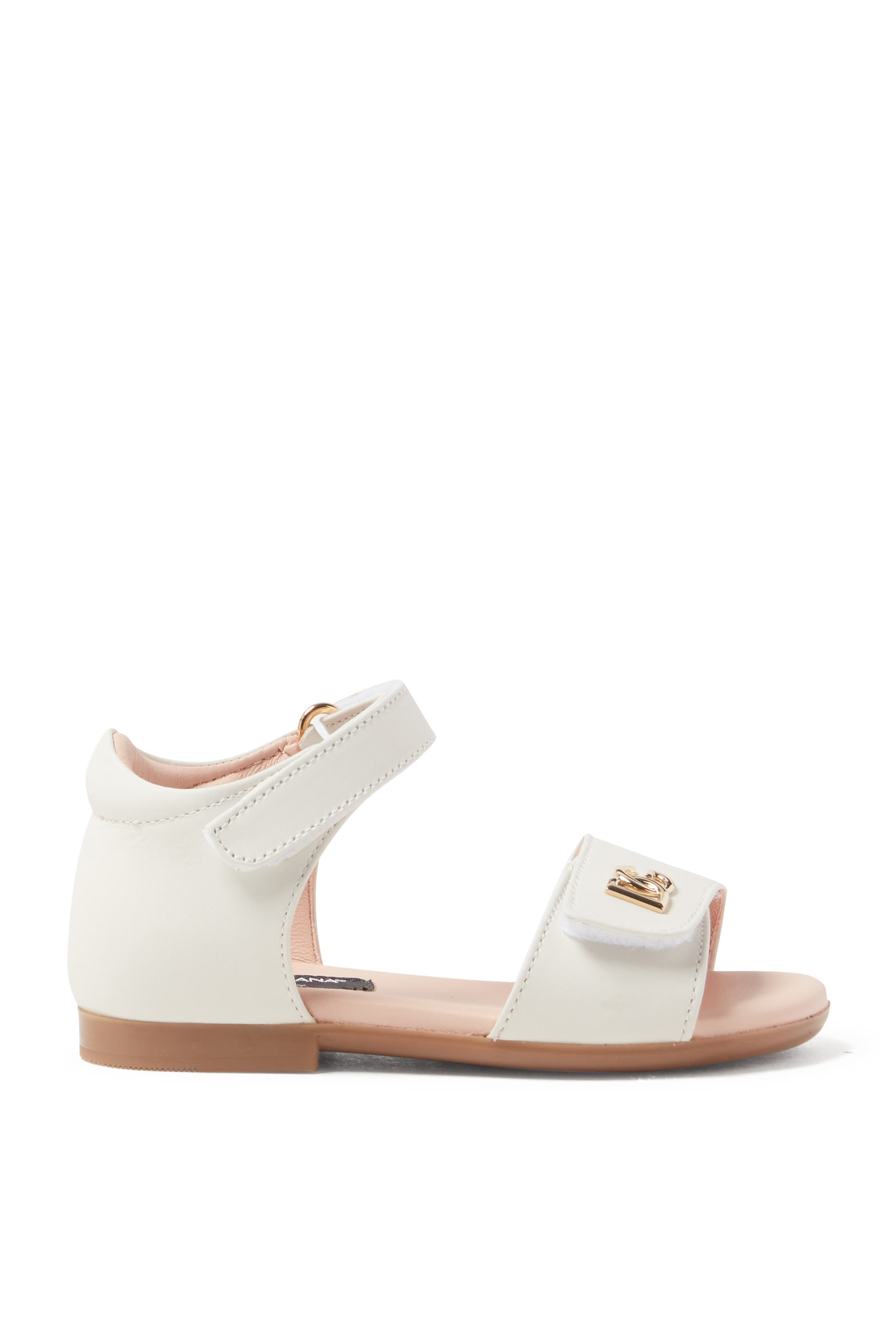 صندل بشعار الماركة جلد للأطفال