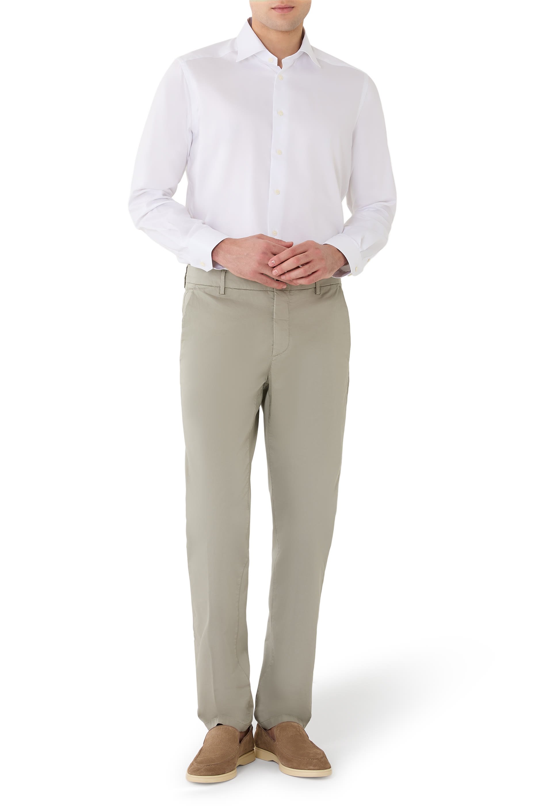 قميص تويل مميز للماركة بنقشة هندسية