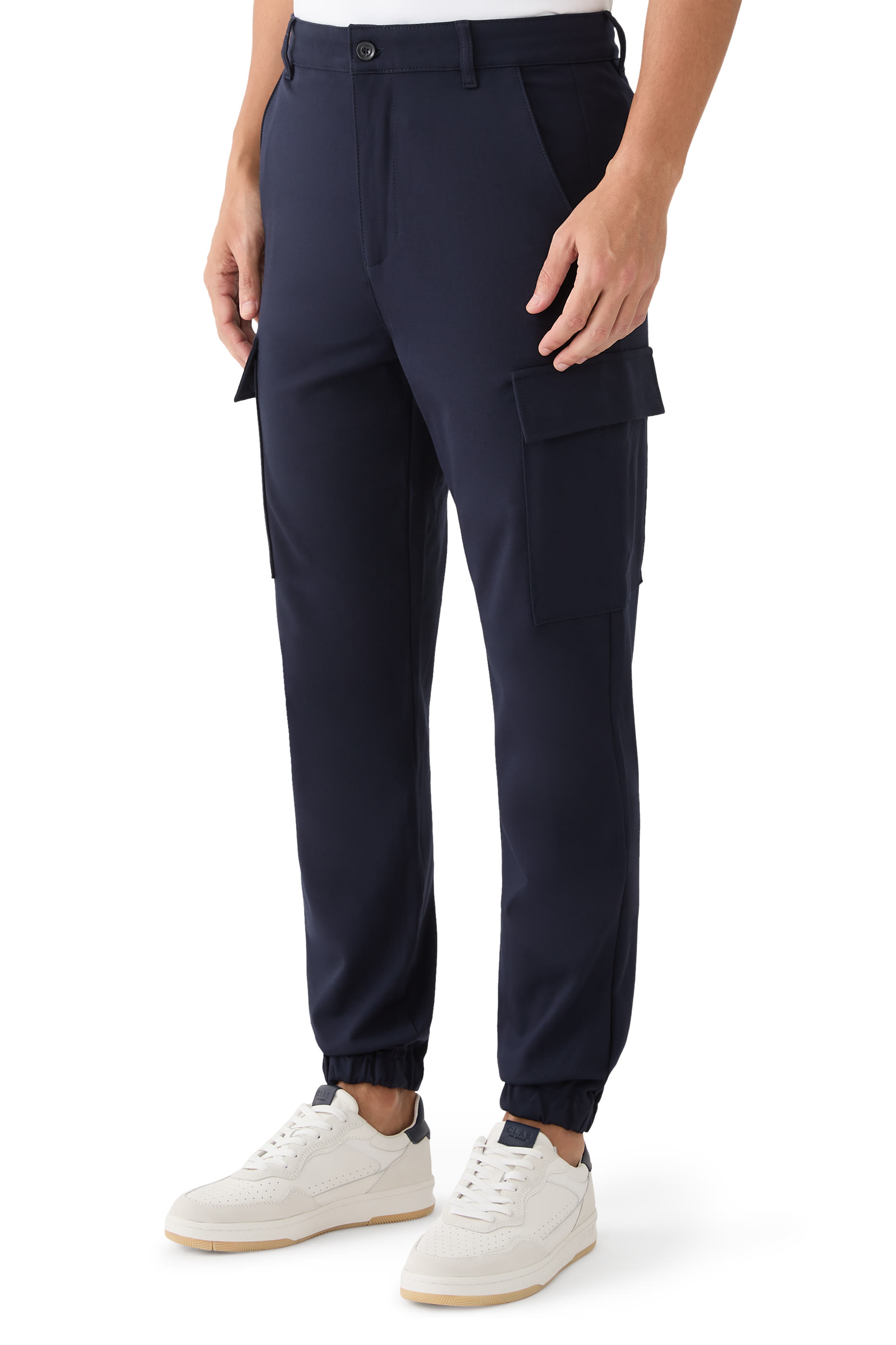 بنطال كارغو شينو نسيج مزدوج