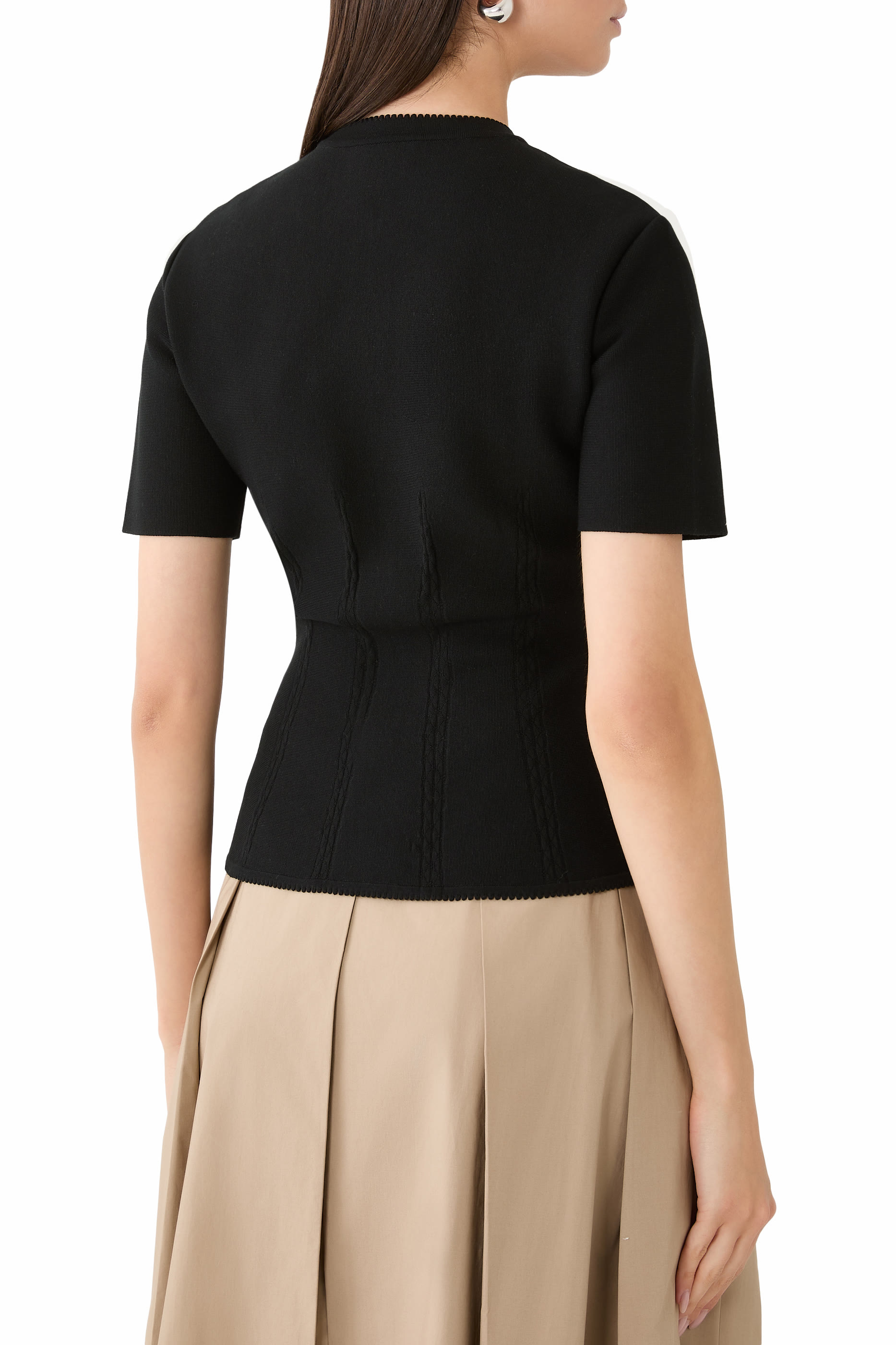 جاكيت بحياكة مطاطية بسحاب