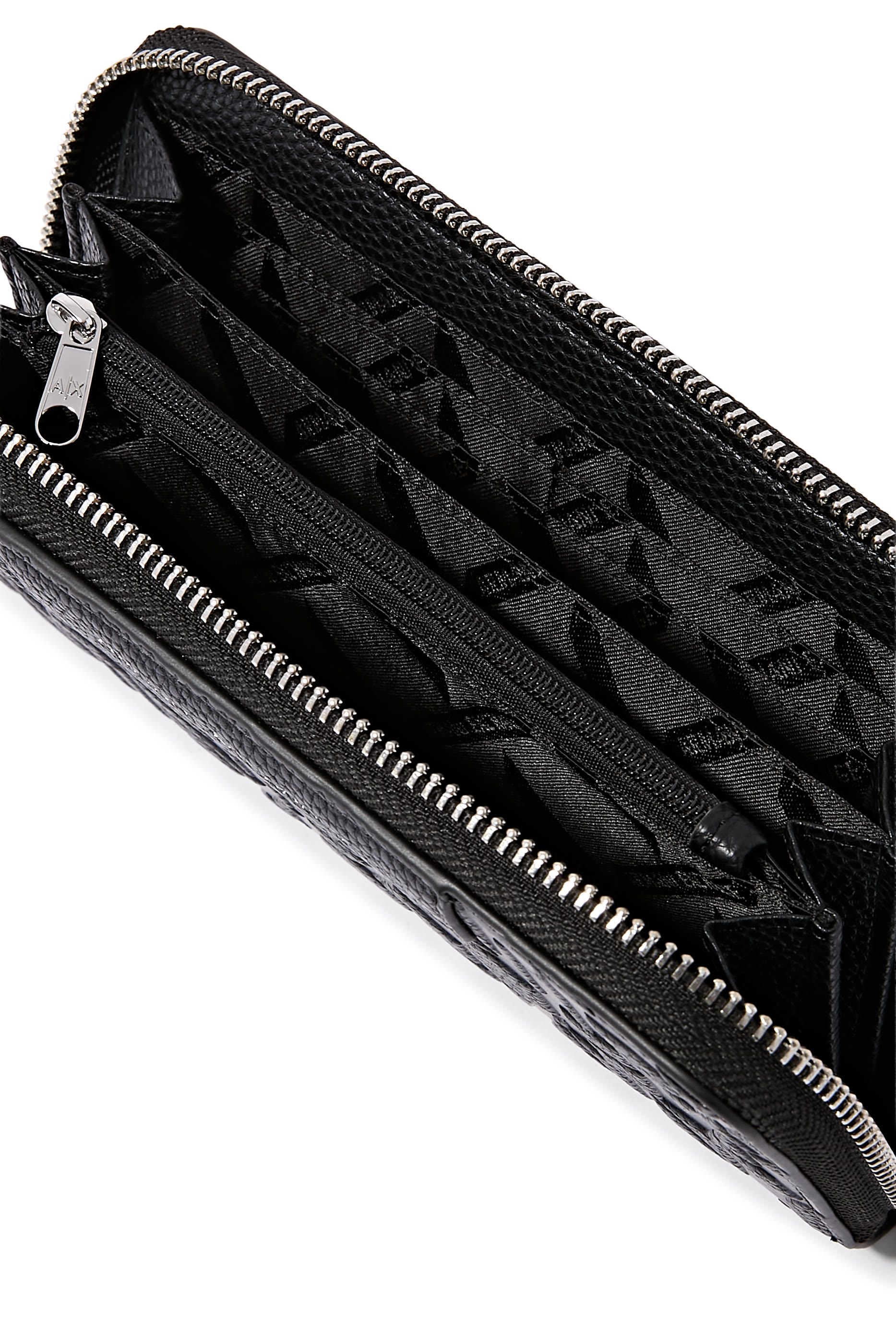 محفظة بسحاب محيط وشعار الماركة جلد صناعي