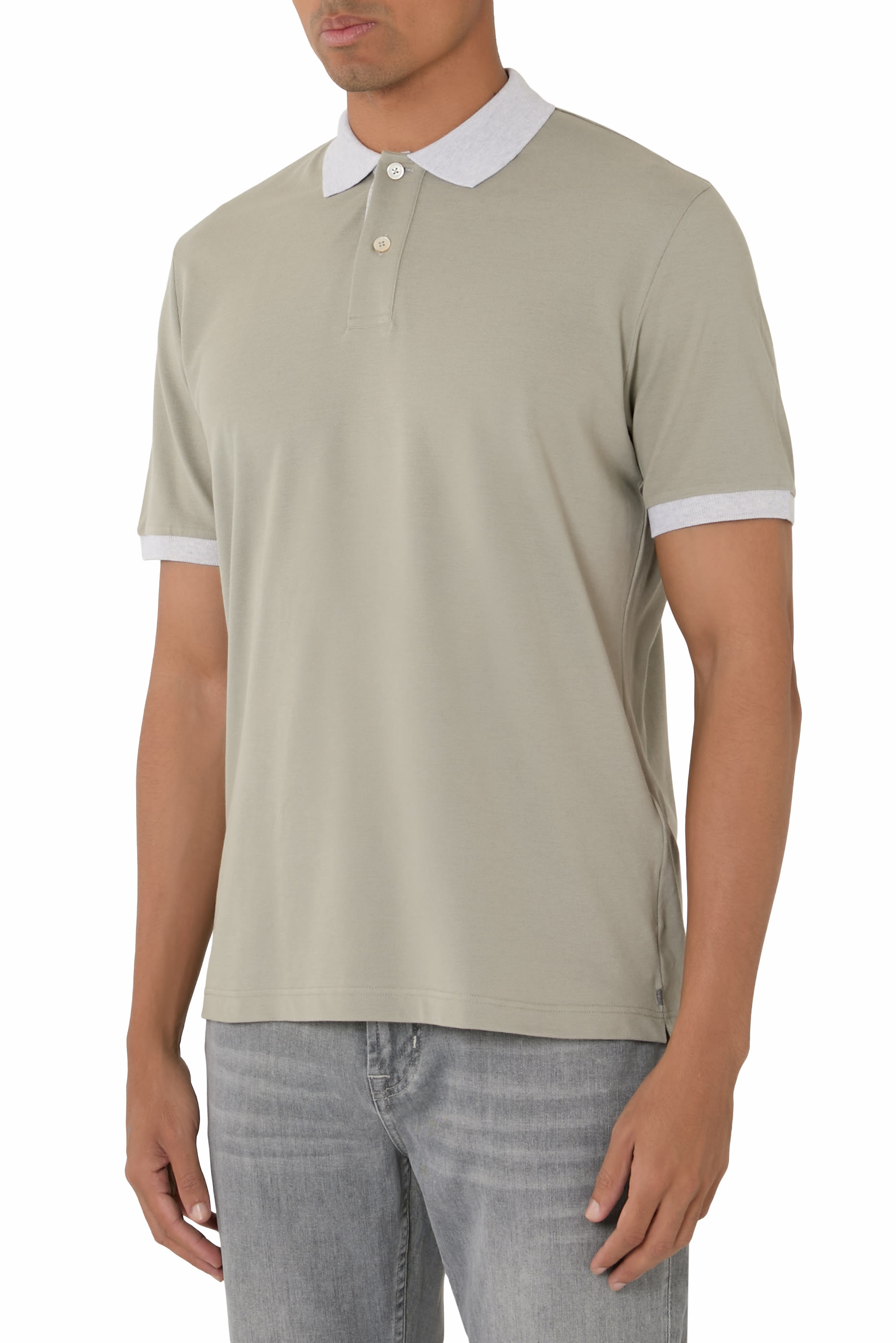 قميص بولو كتان منسوج