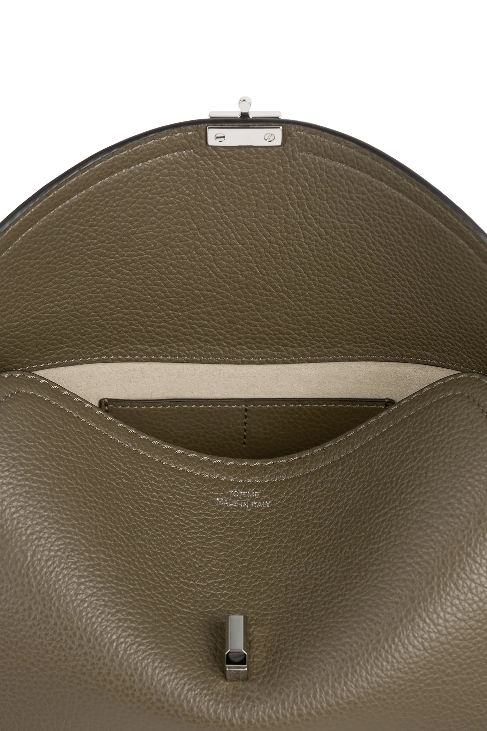 حقيبة كلاتش بإغلاق على شكل حرف T جلد