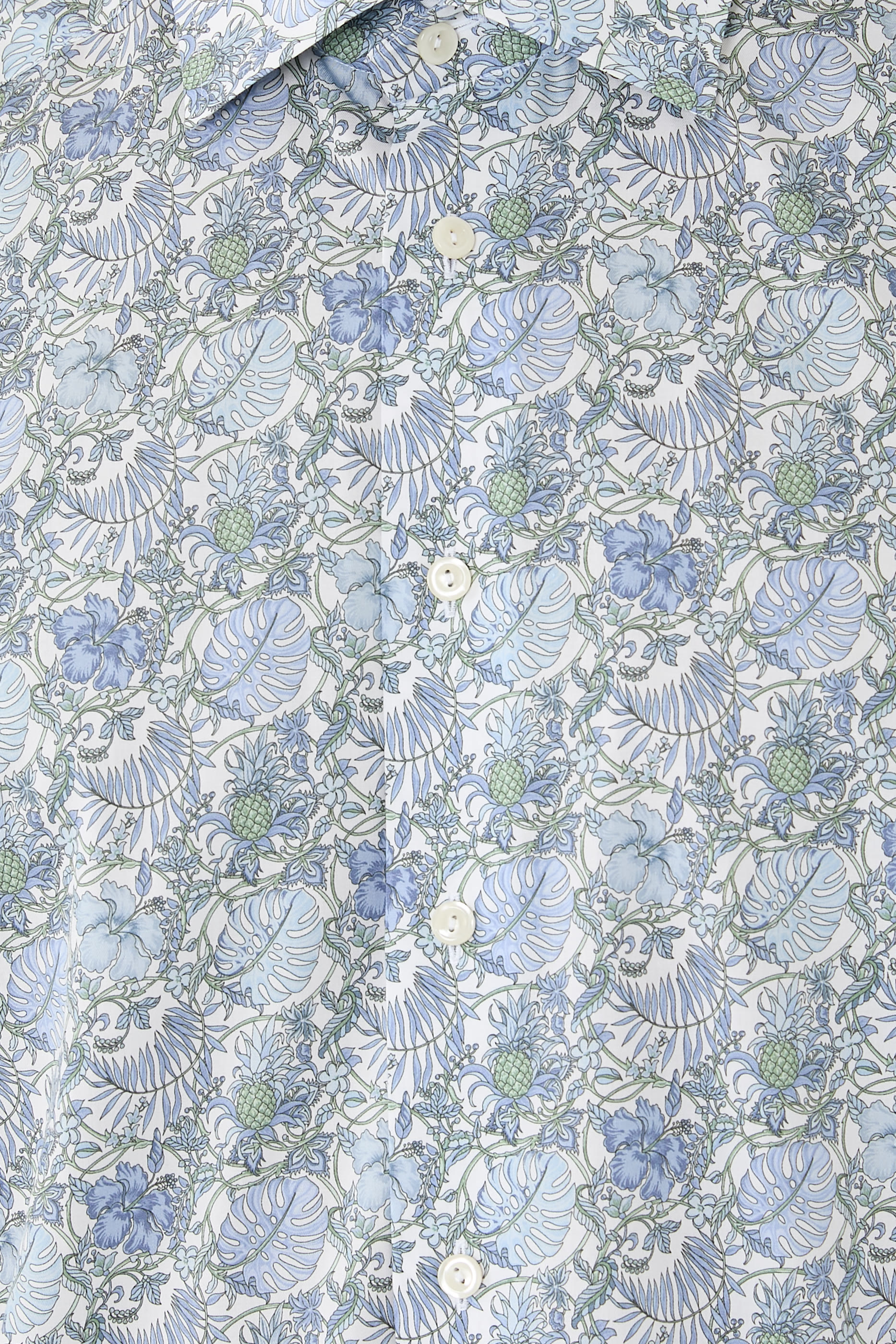 قميص تويل مميز للماركة بنقشة زهور