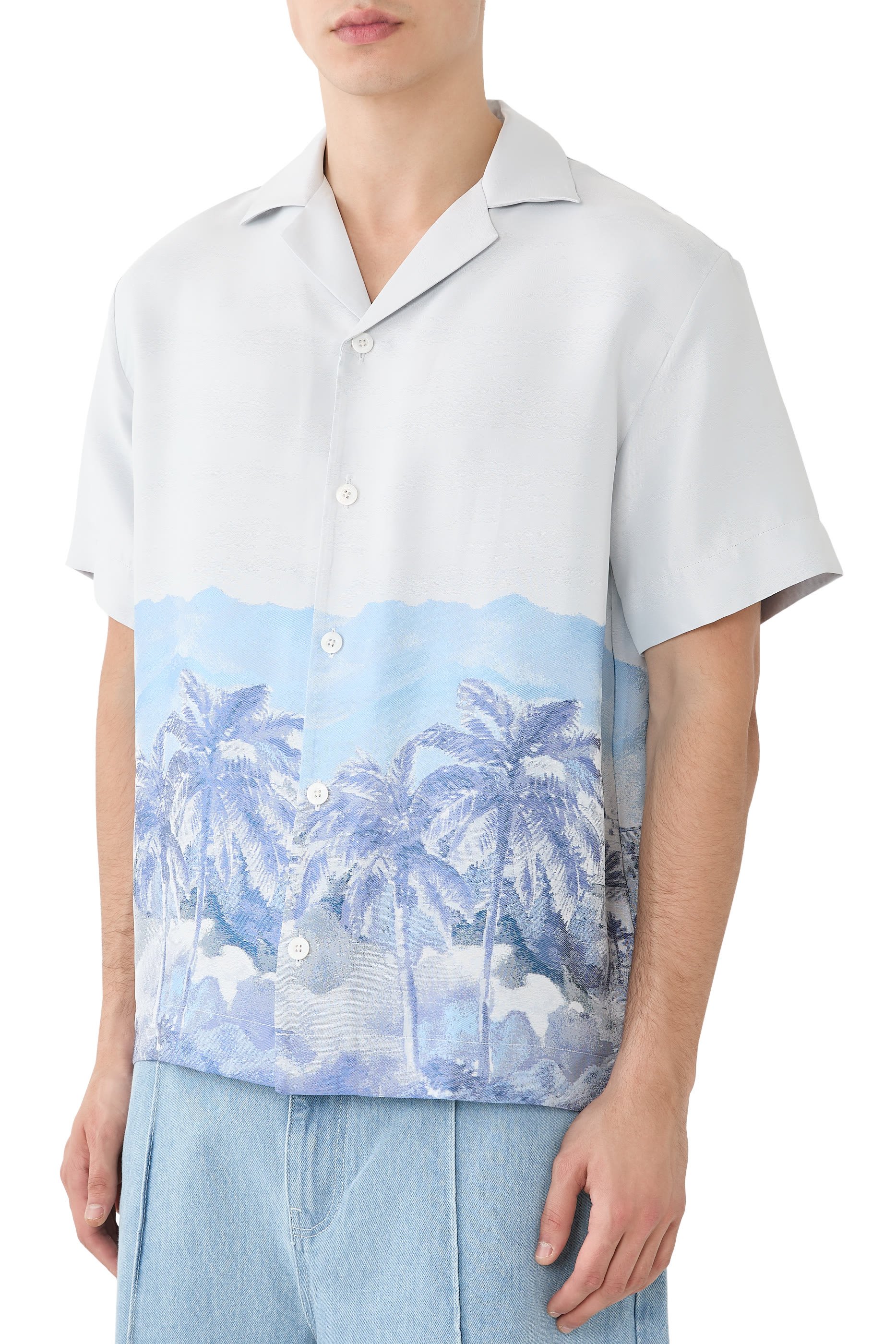 قميص سيزان مزيج حرير جاكار