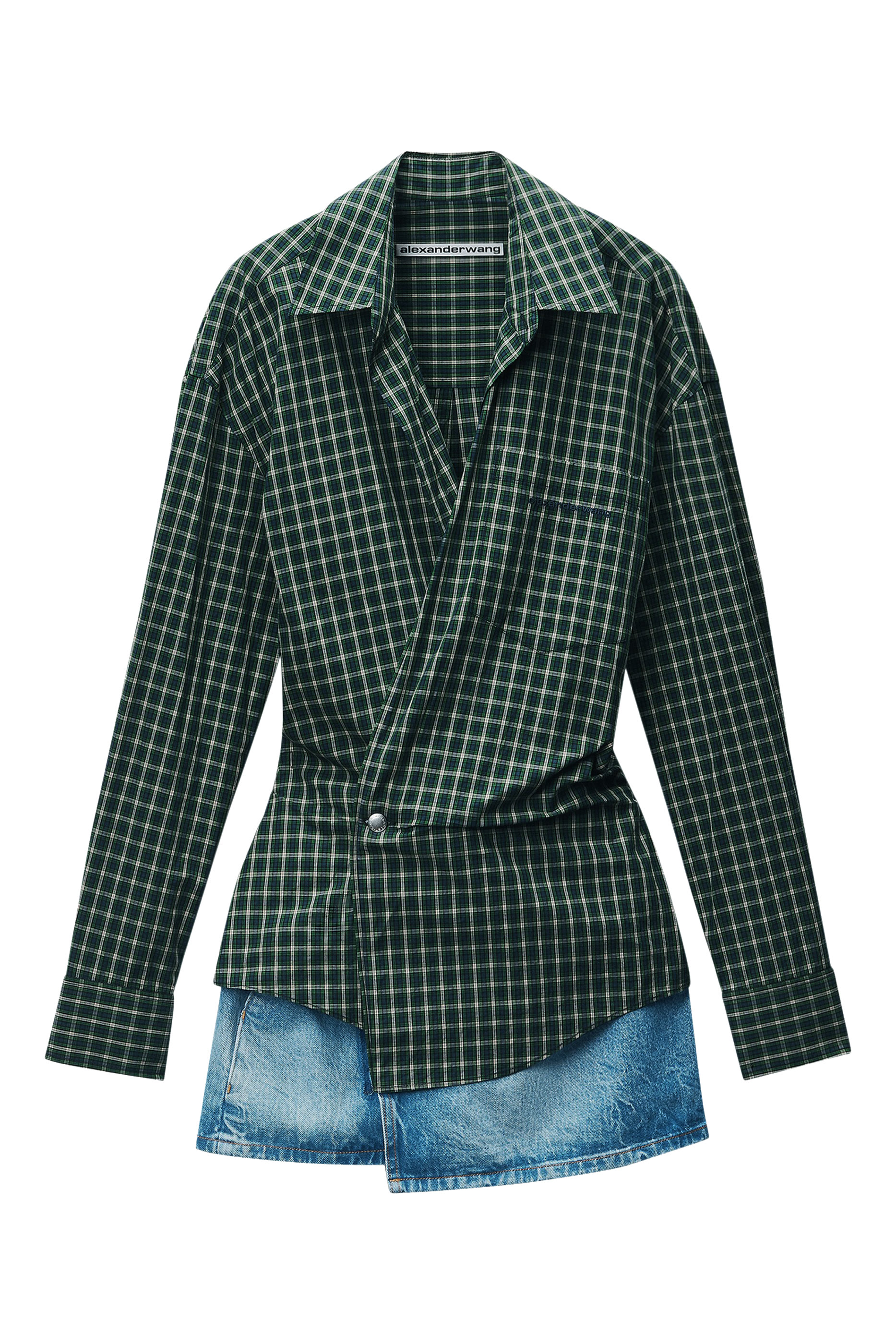 فستان قصير بتصميم ملفوف