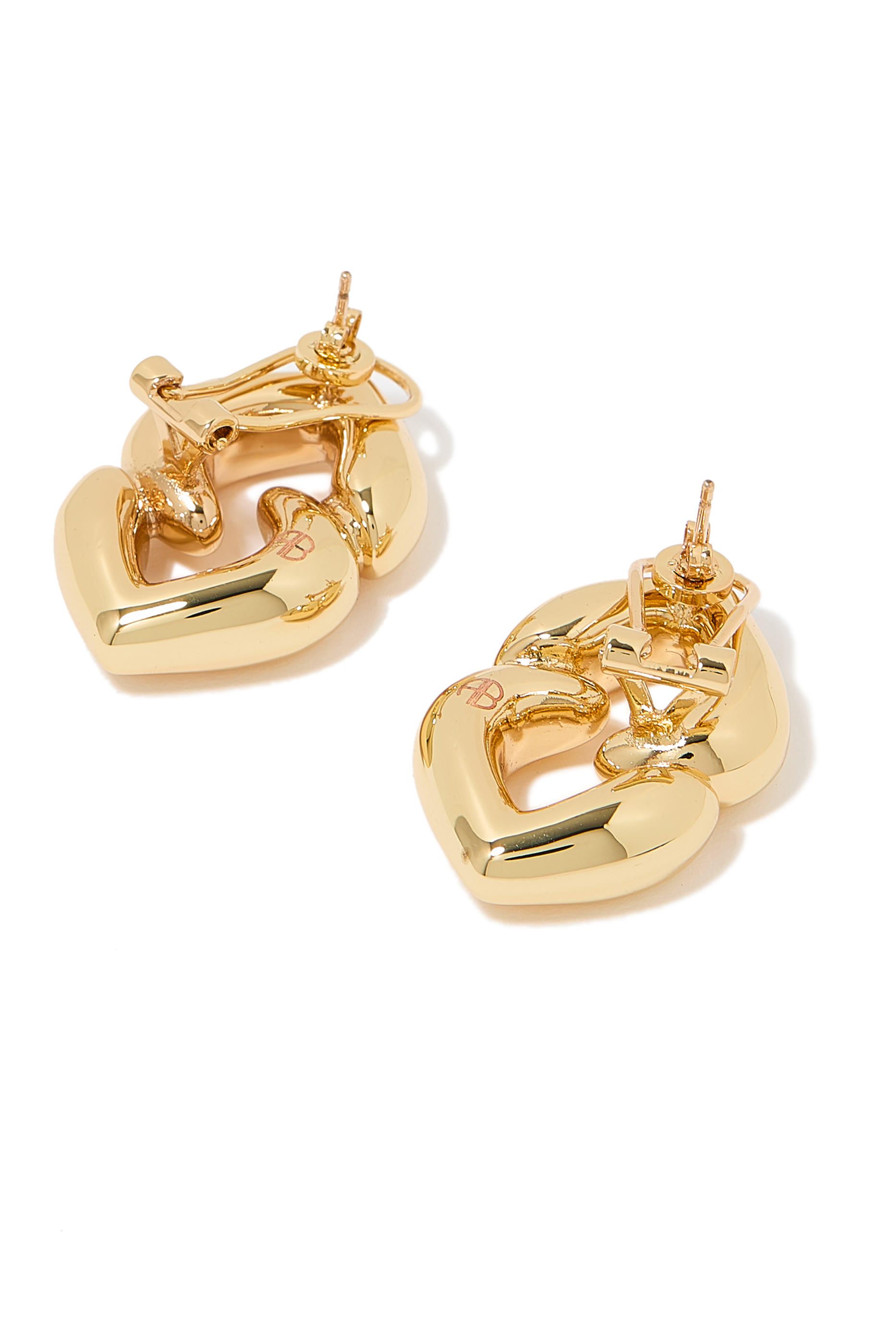 أقراط بتصميم قلب تجريدي