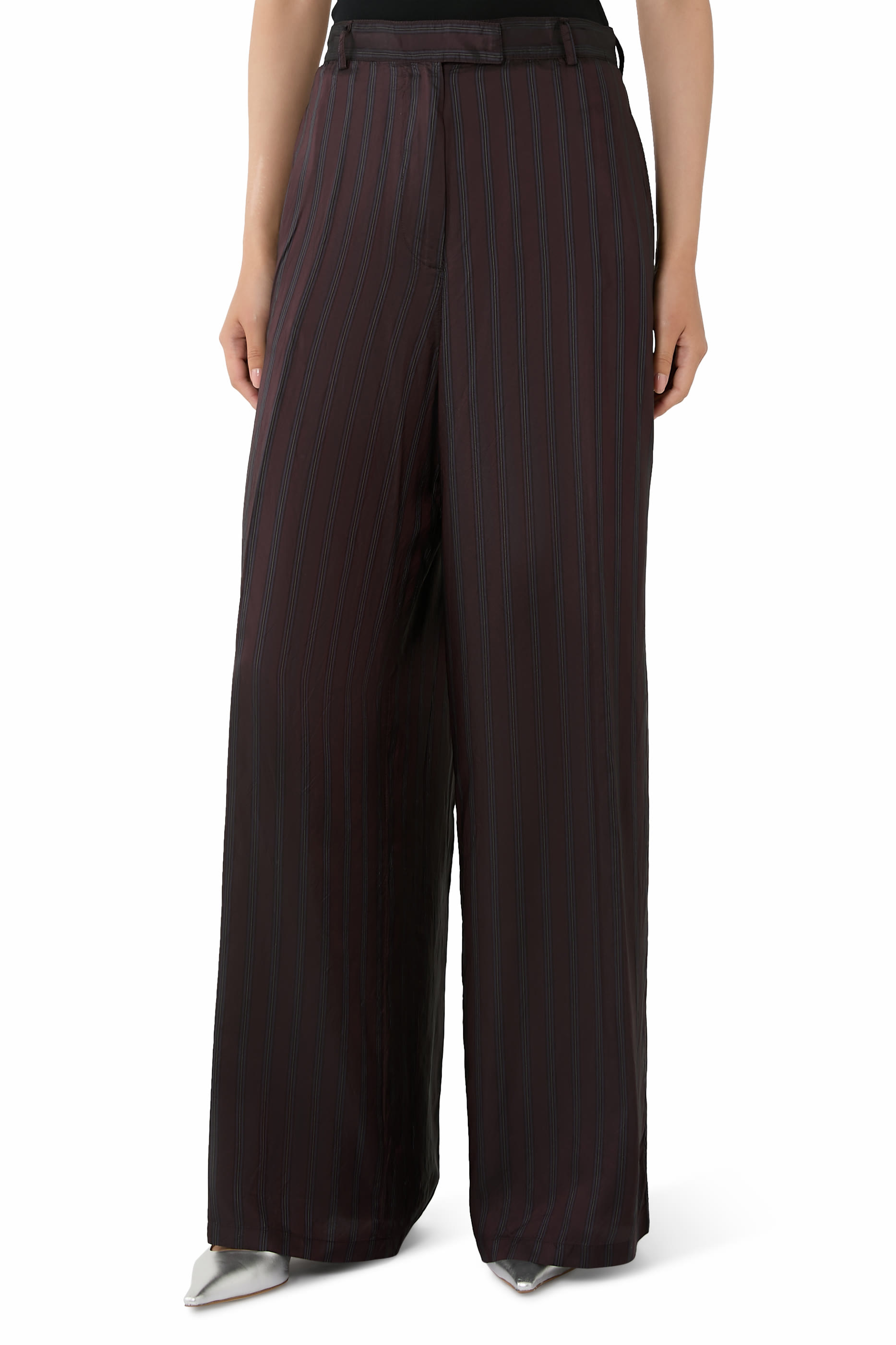 Striped Wide Leg Pants 