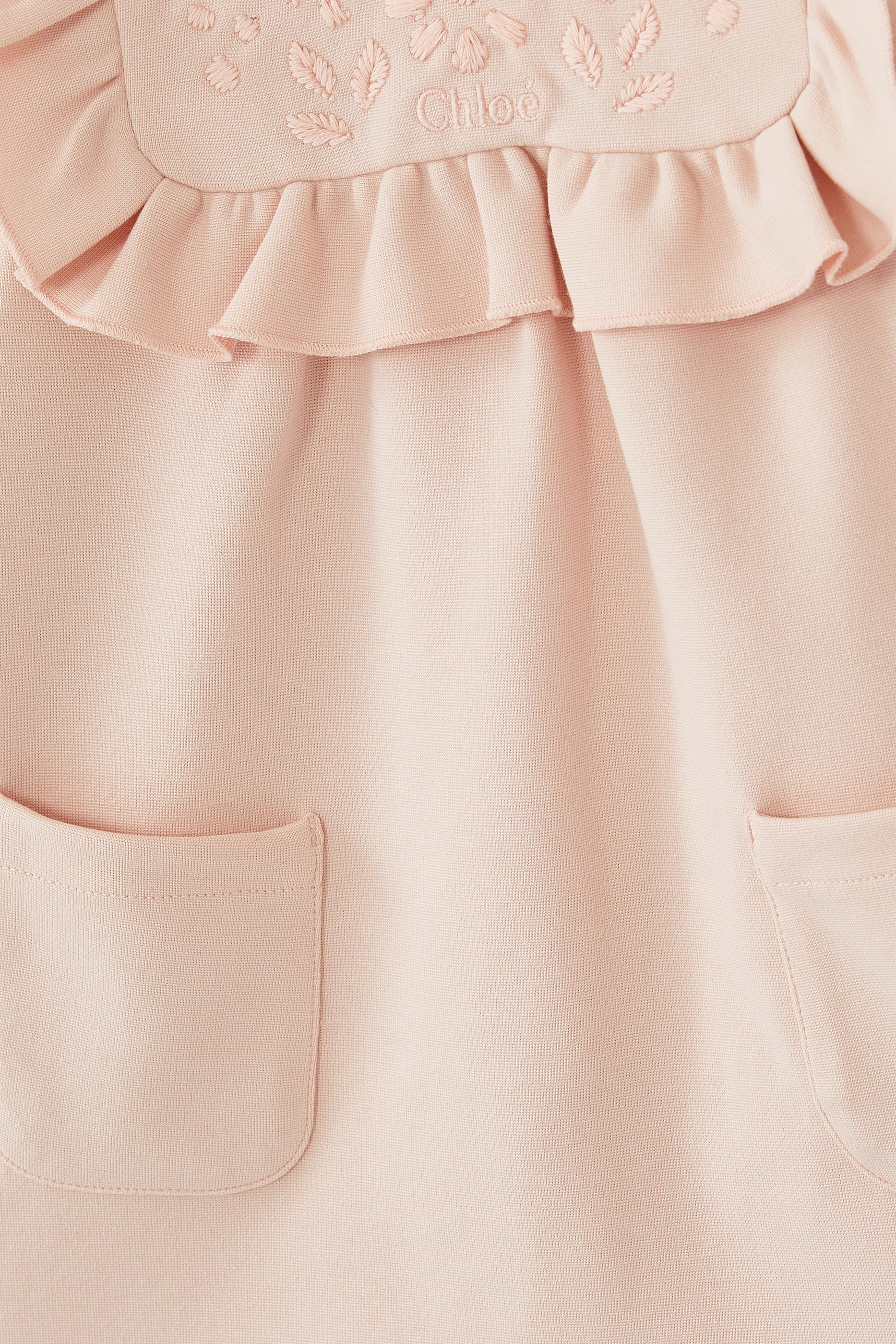 فستان للأطفال بأكمام طويلة وحافة كشكش