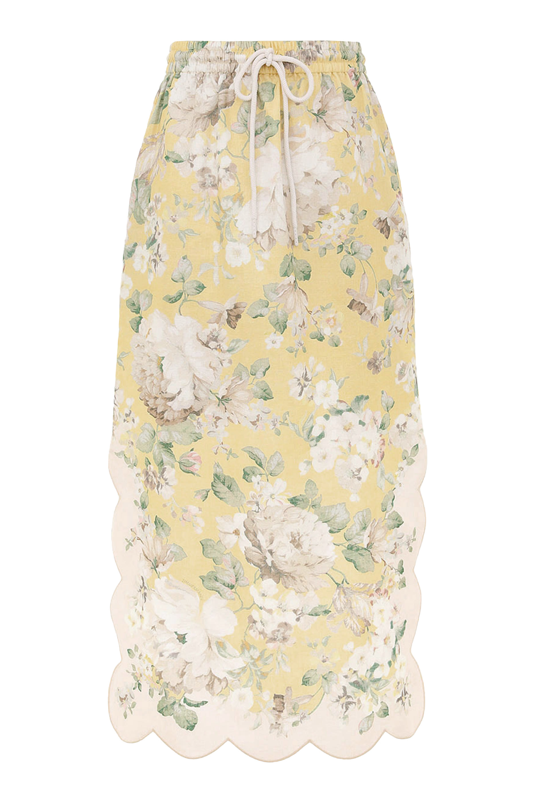 تنورة أكاسيا متوسطة الطول بحافة صدفية