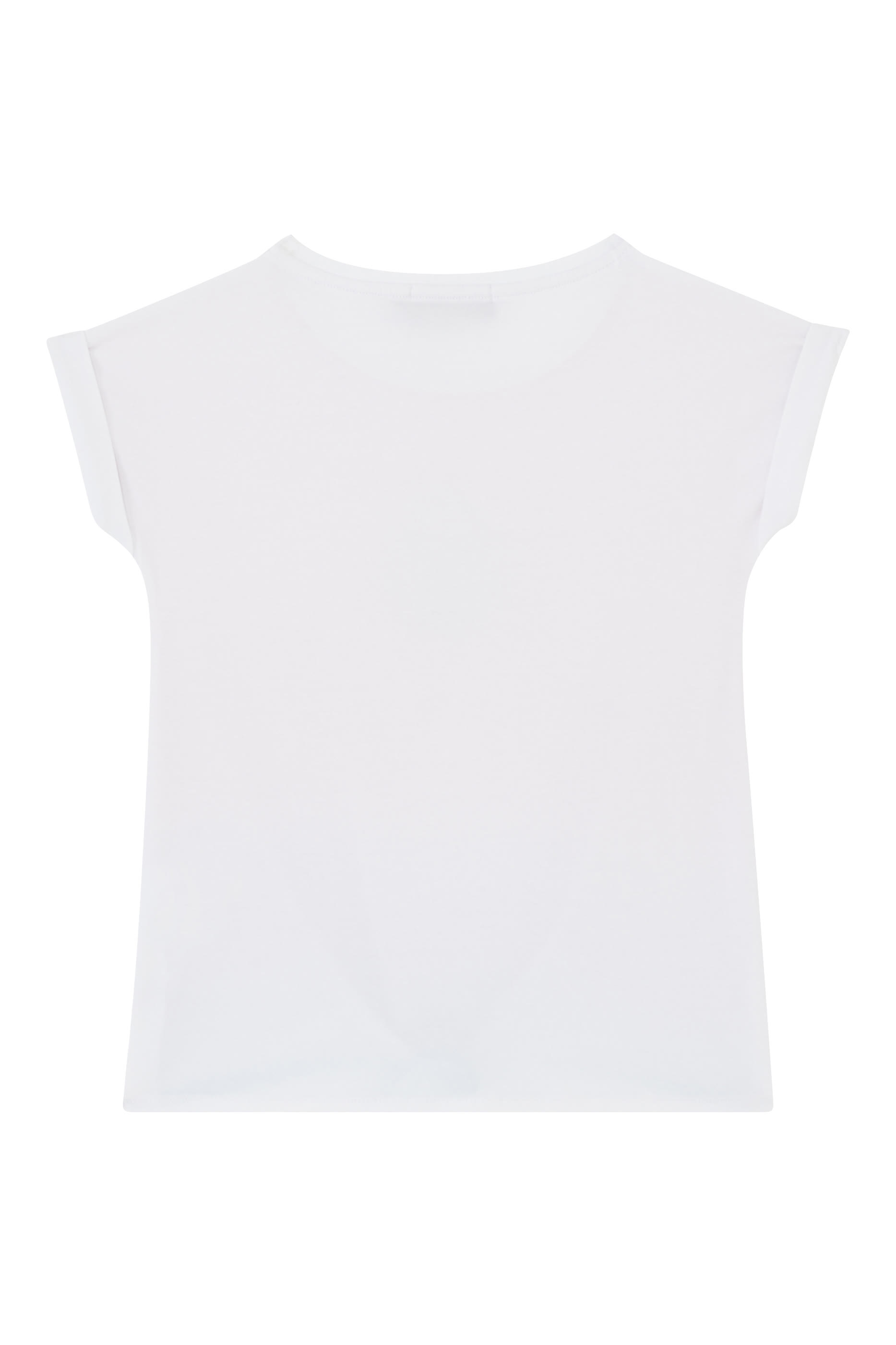 تيشيرت بعقدة وطبعات شعار الماركة للأطفال