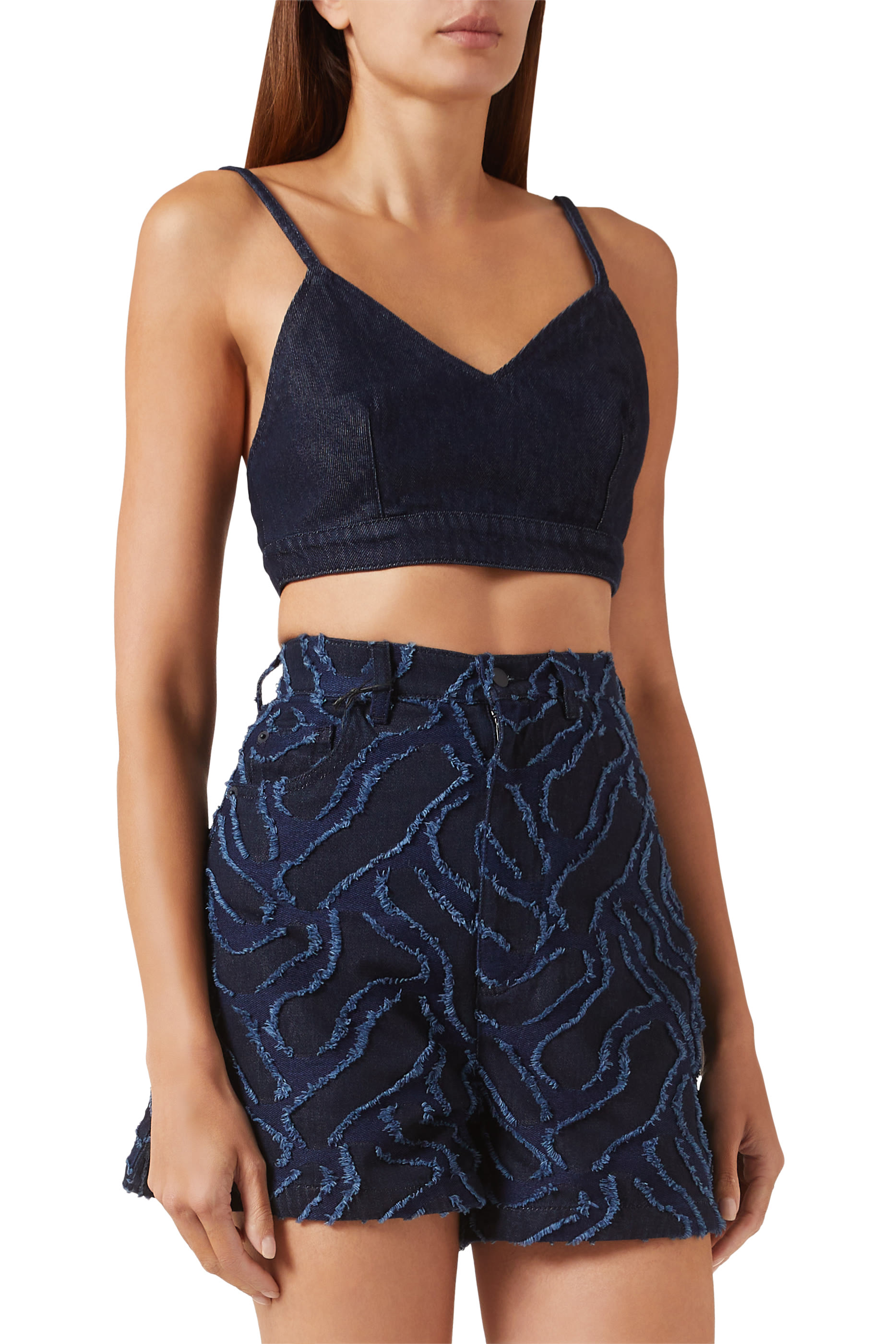 بلوزة بأزرار دنيم