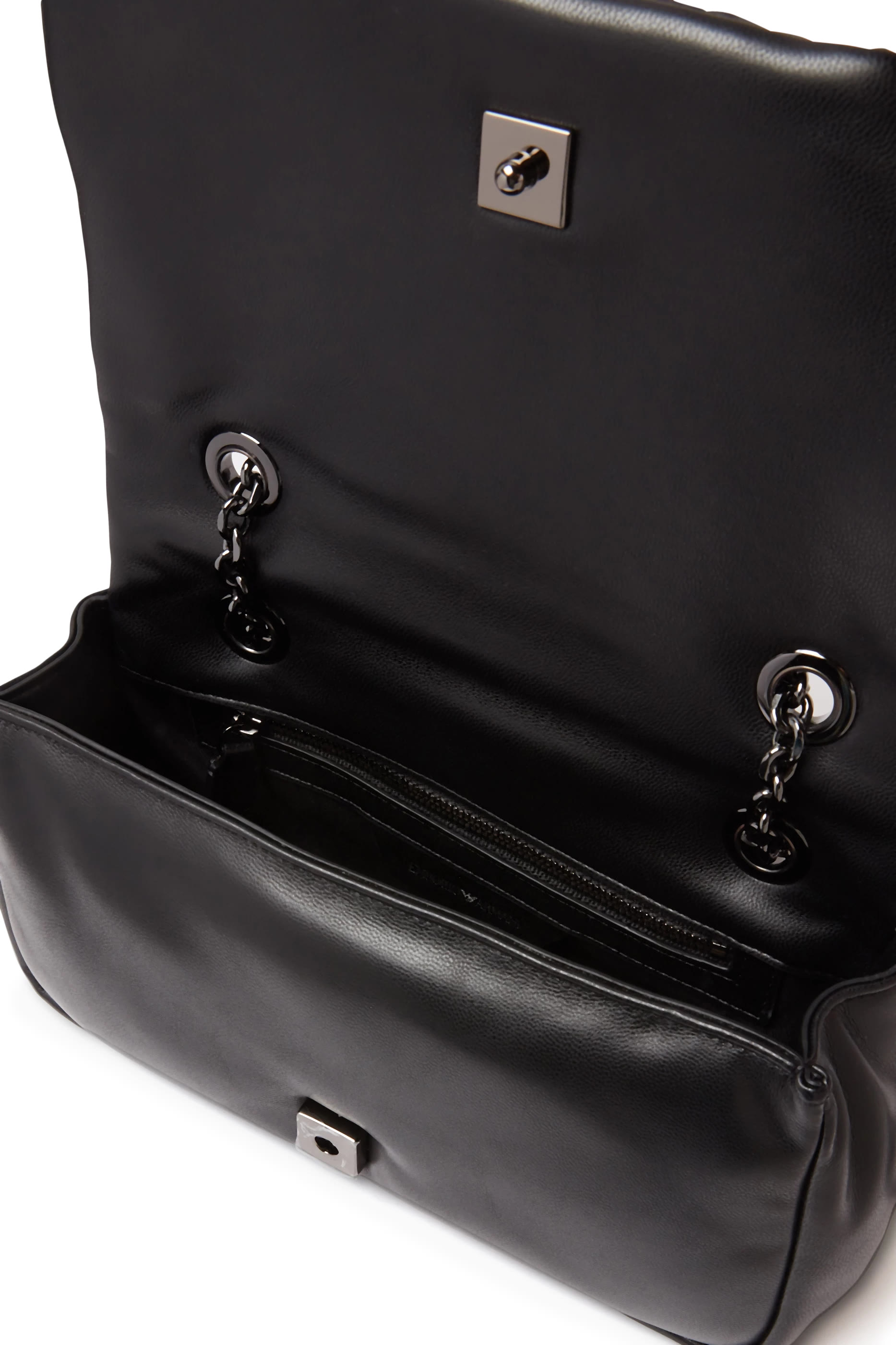 حقيبة كروس بغطاء قلاب في الأمام جلد نابا