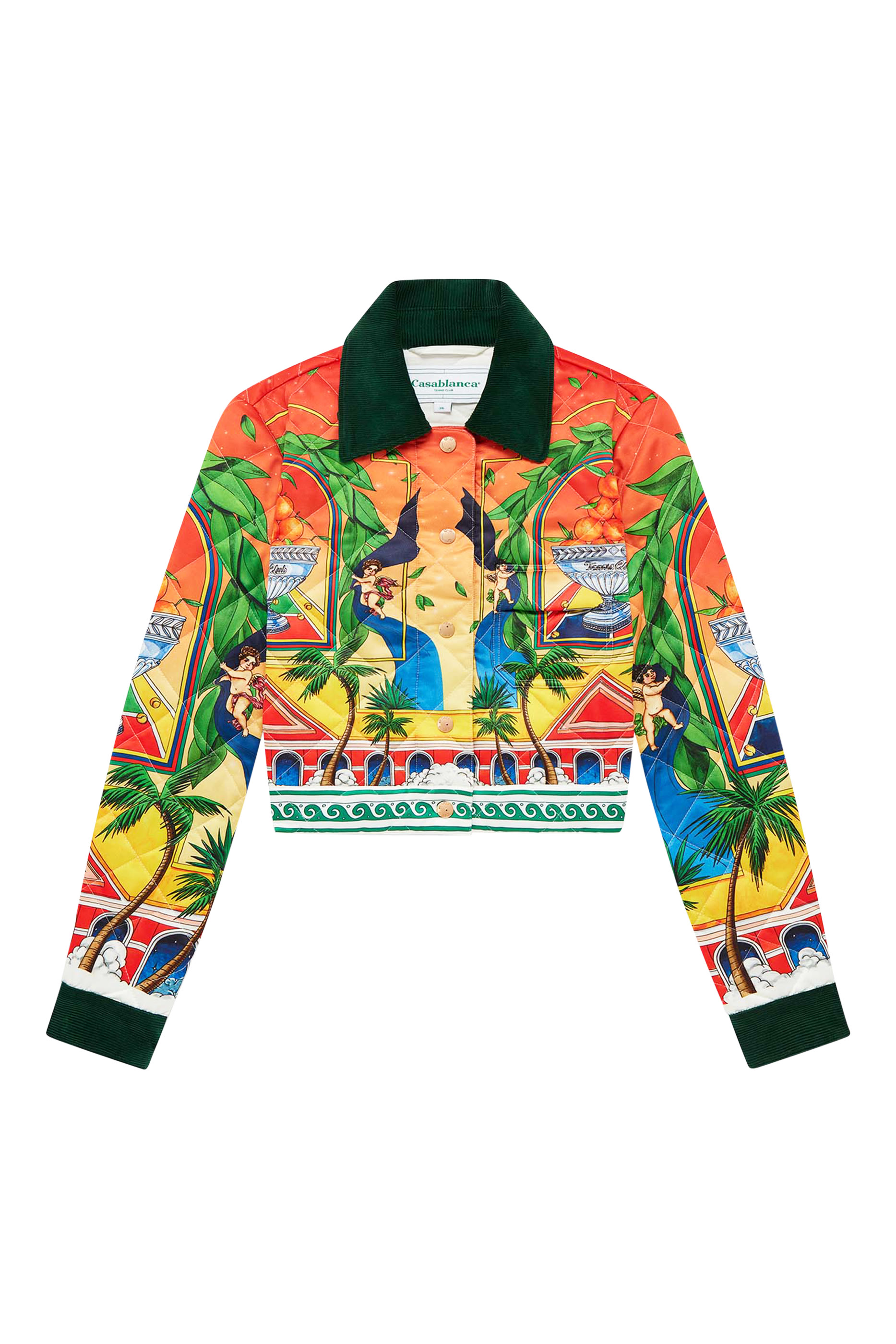 جاكيت قصير مبطن بطبعة