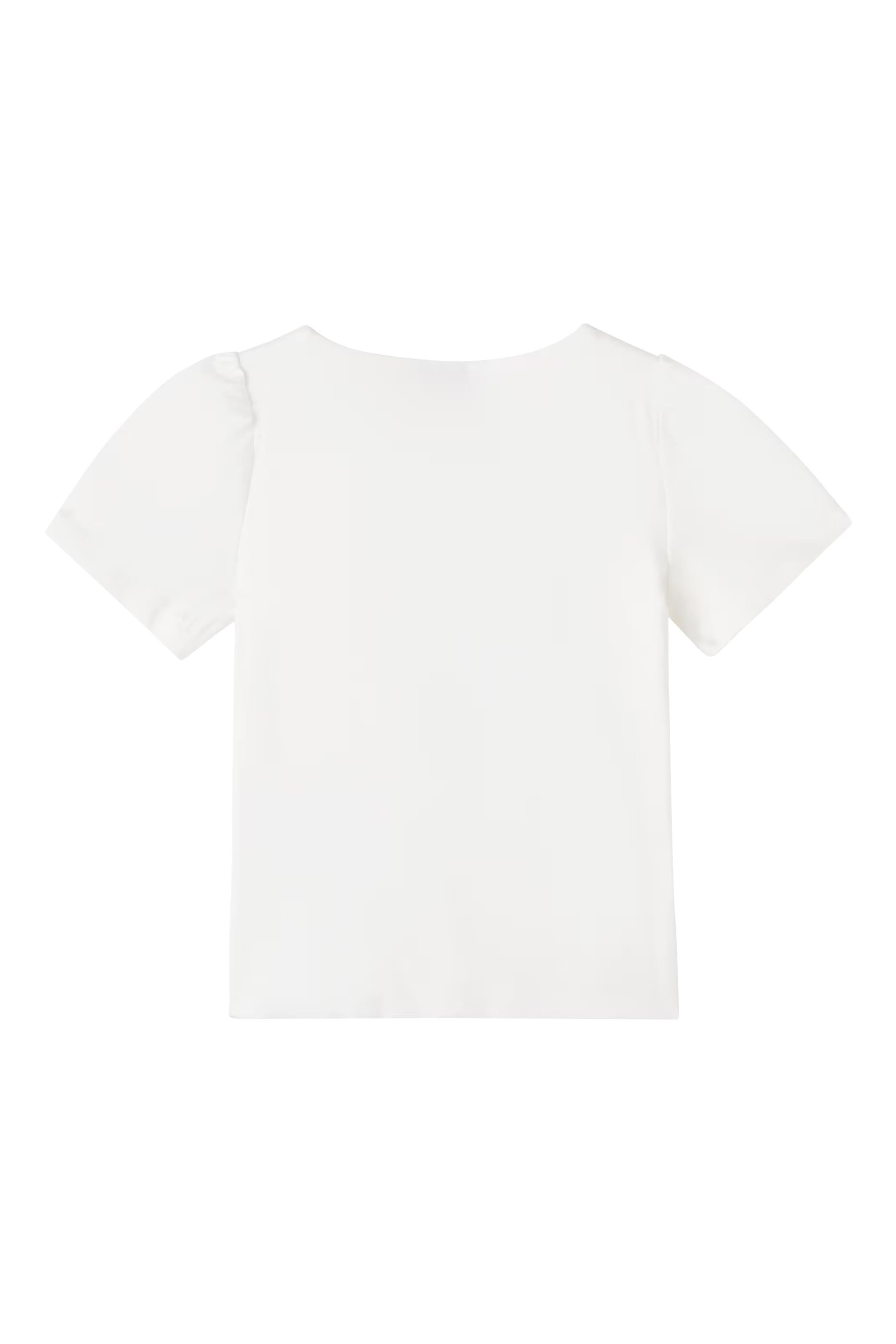 تيشيرت بنقشة زهور مزيج قطن جيرسيه للأطفال