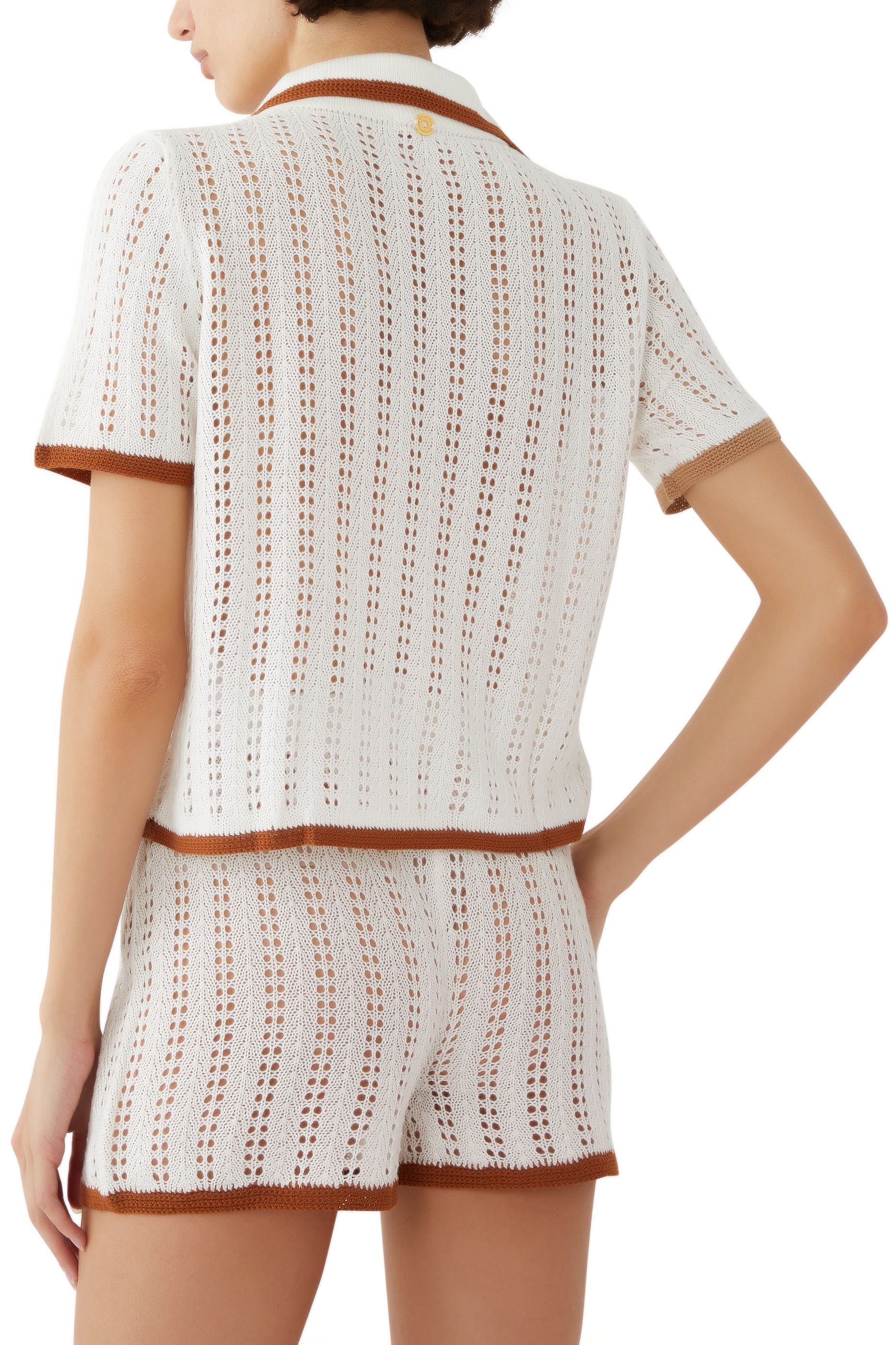 قميص كروشيه بربطة أمامية