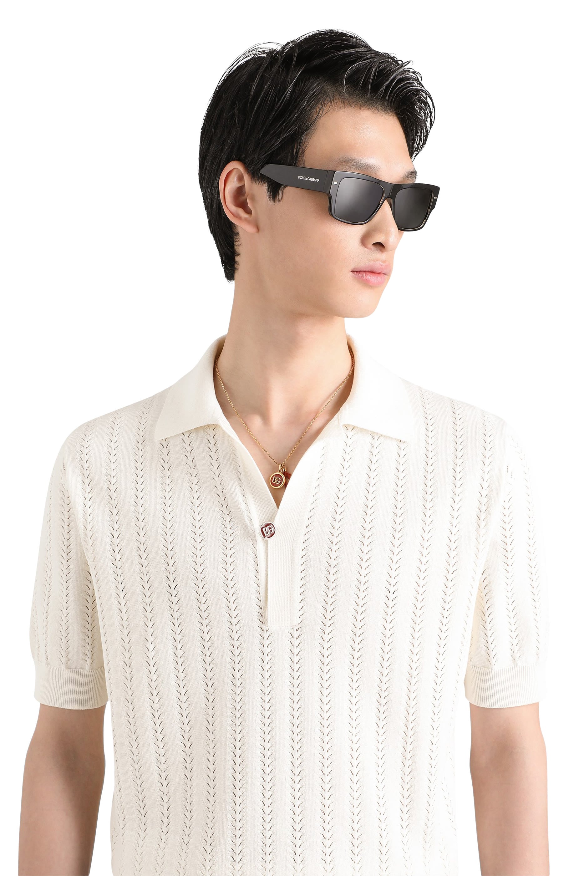 Openwork Polo Shirt