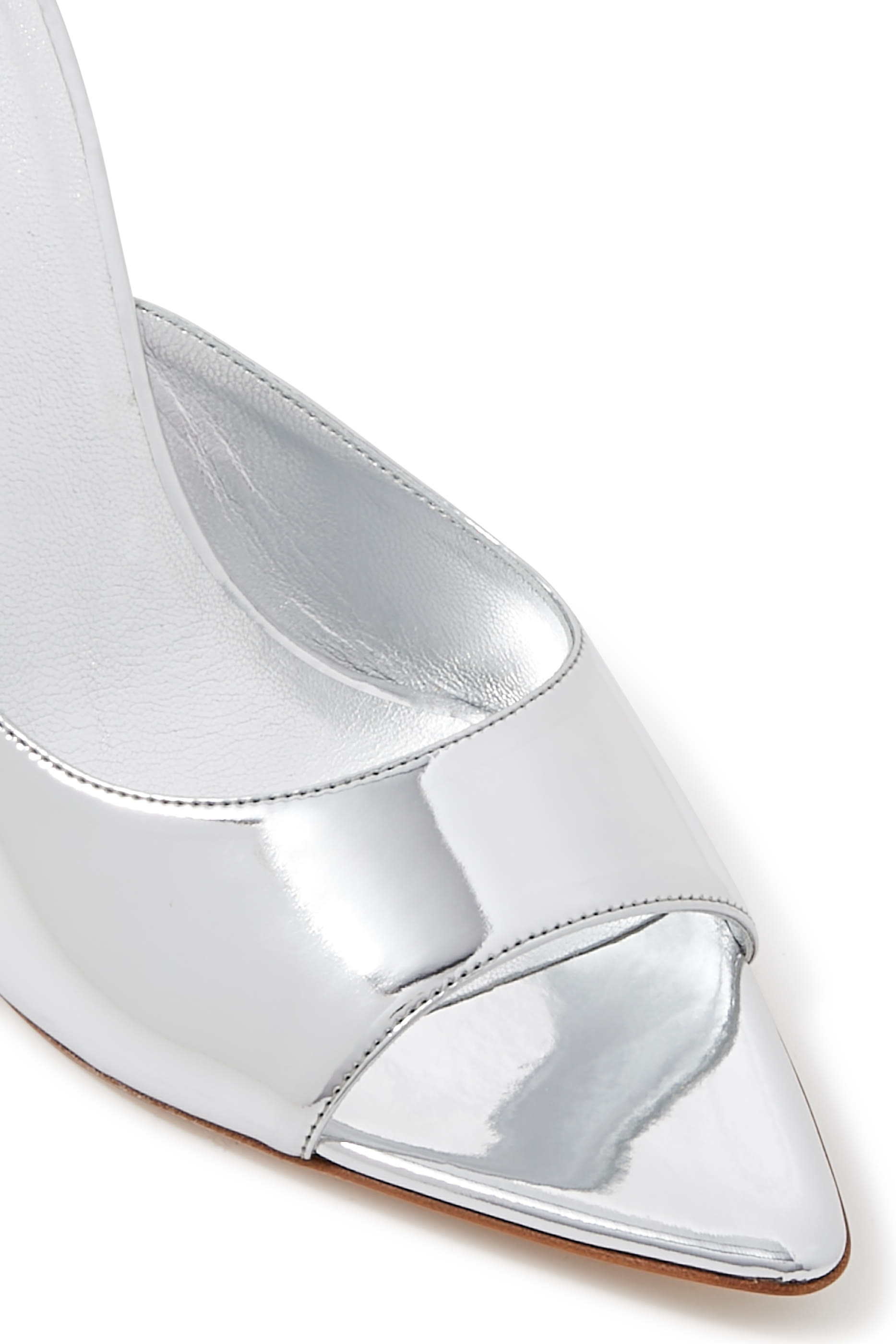 حذاء بيرني 80 مفتوح من الخلف جلد عاكس