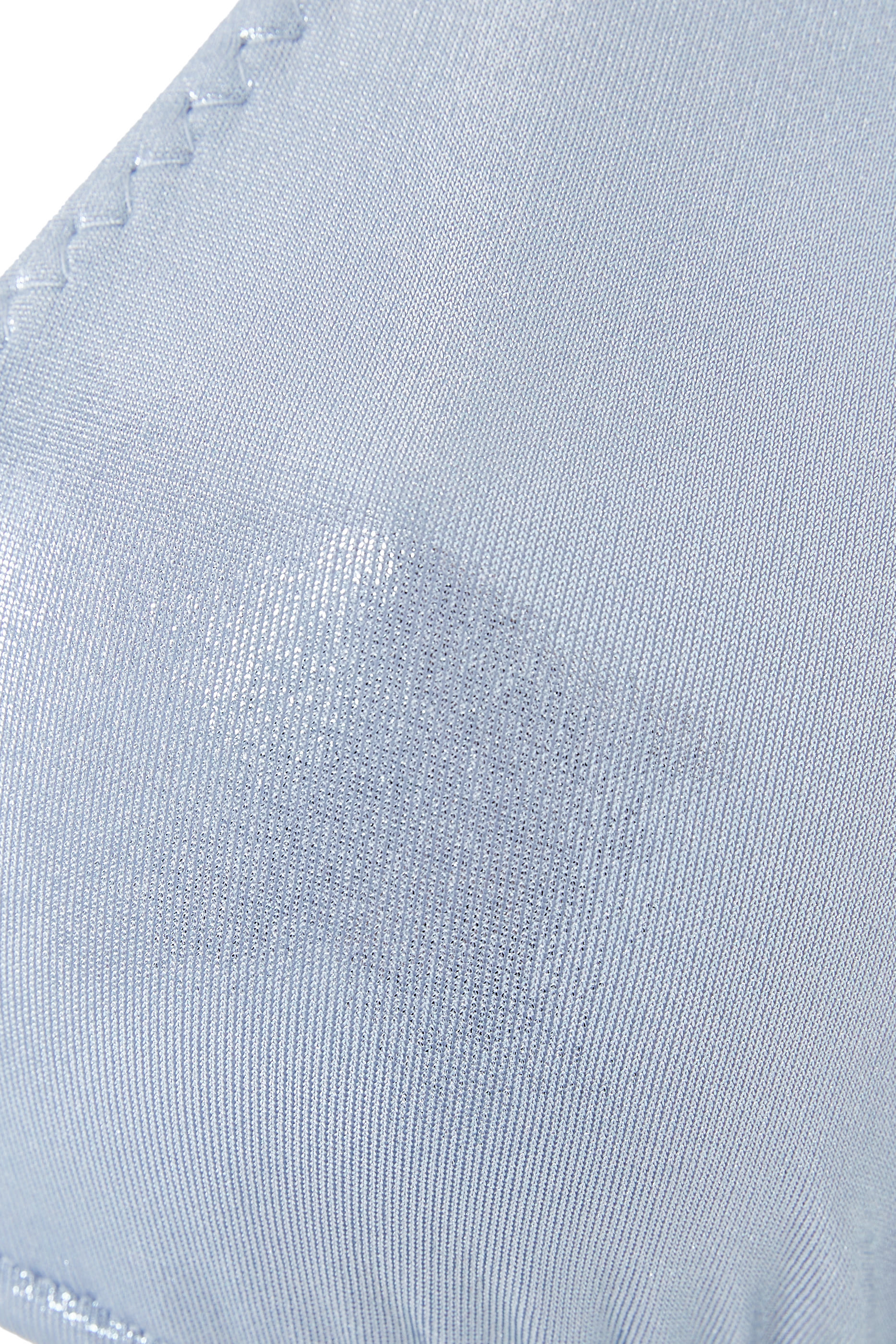 قطعة بيكيني علوية بأربطة قماش لامع