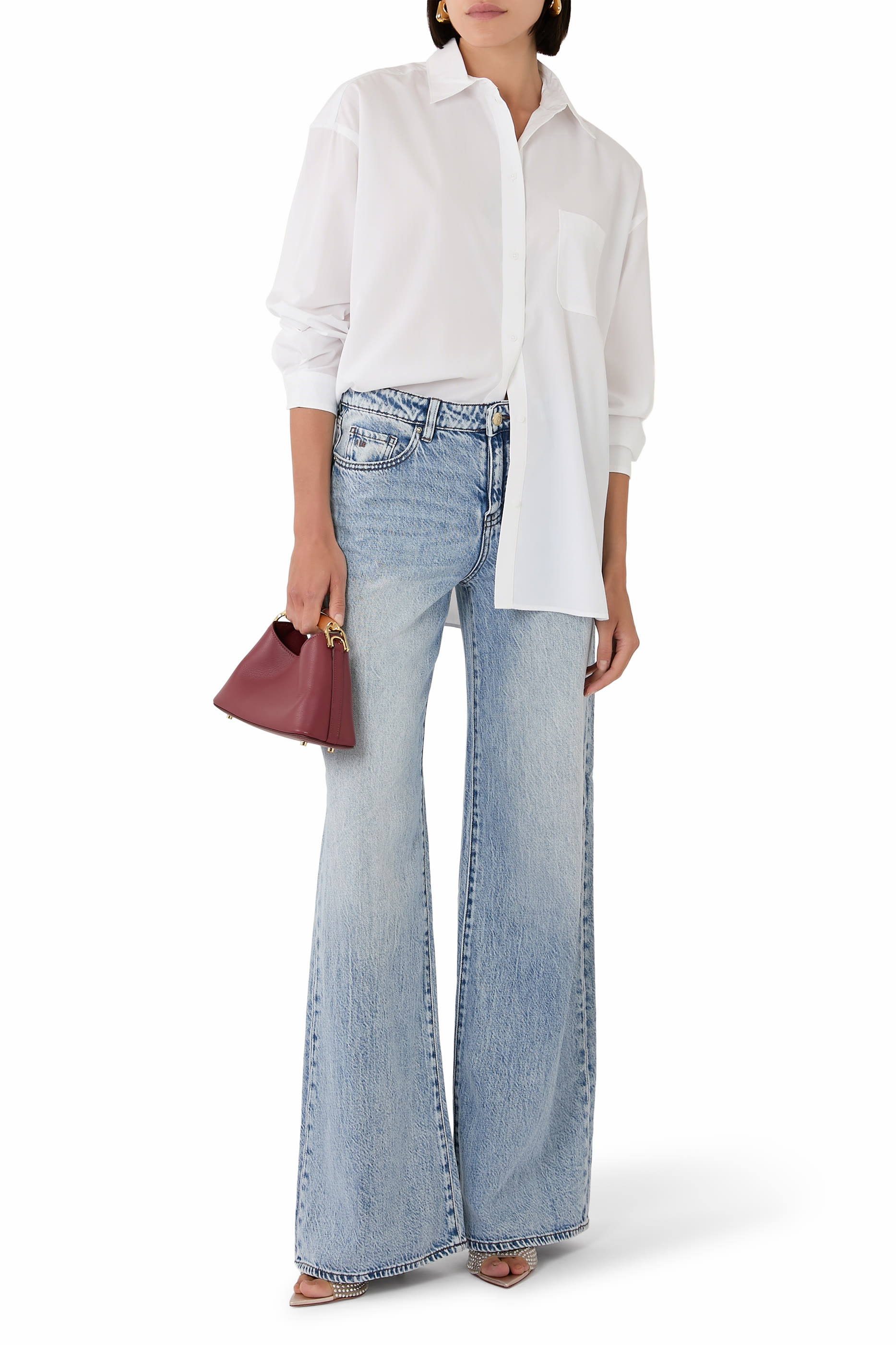 قميص ريزورت مخطط بأكمام طويلة