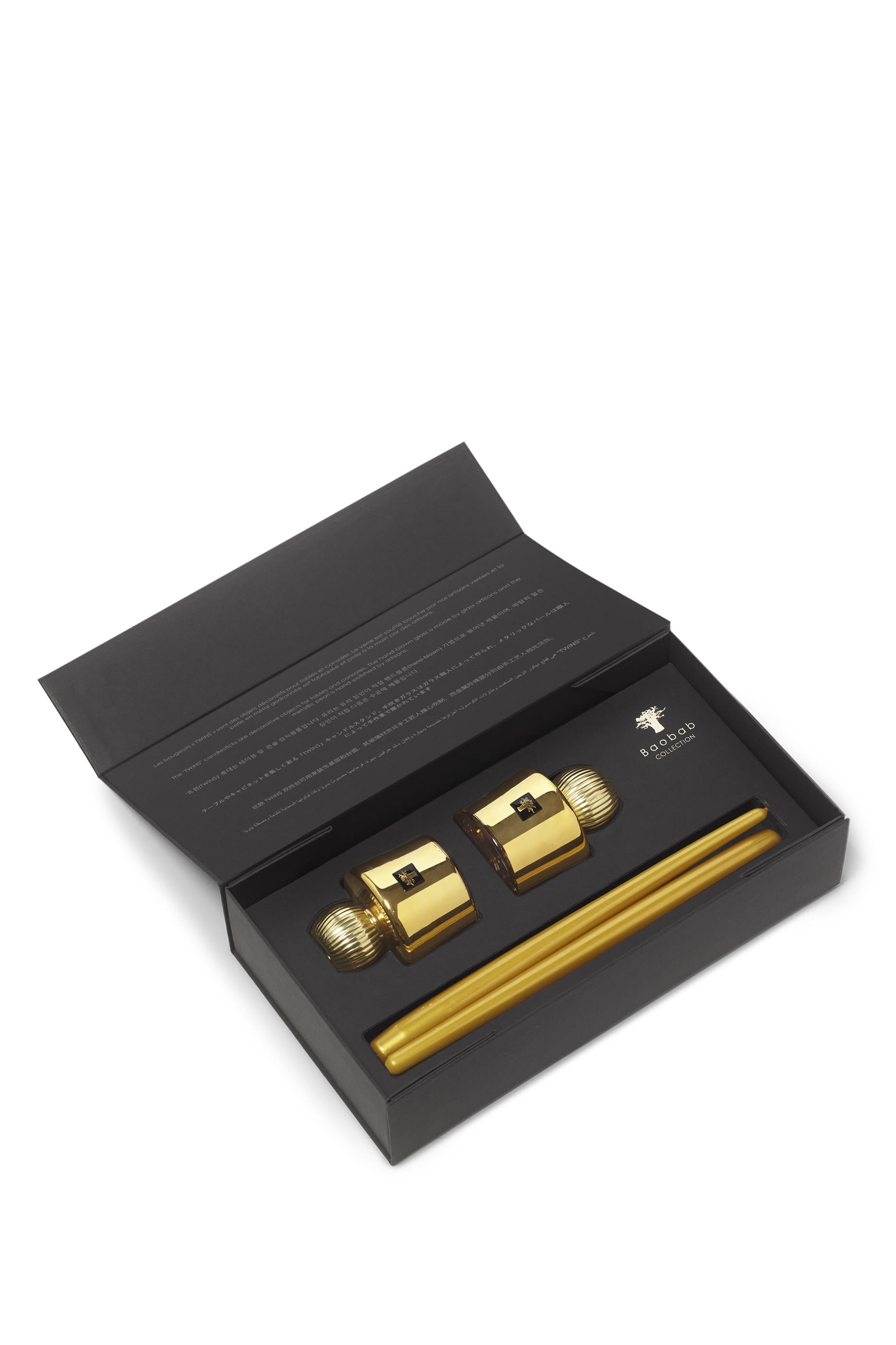 طقم شموع وحامل شموع ليز اكسكلوسيف أوروم، قطعتان