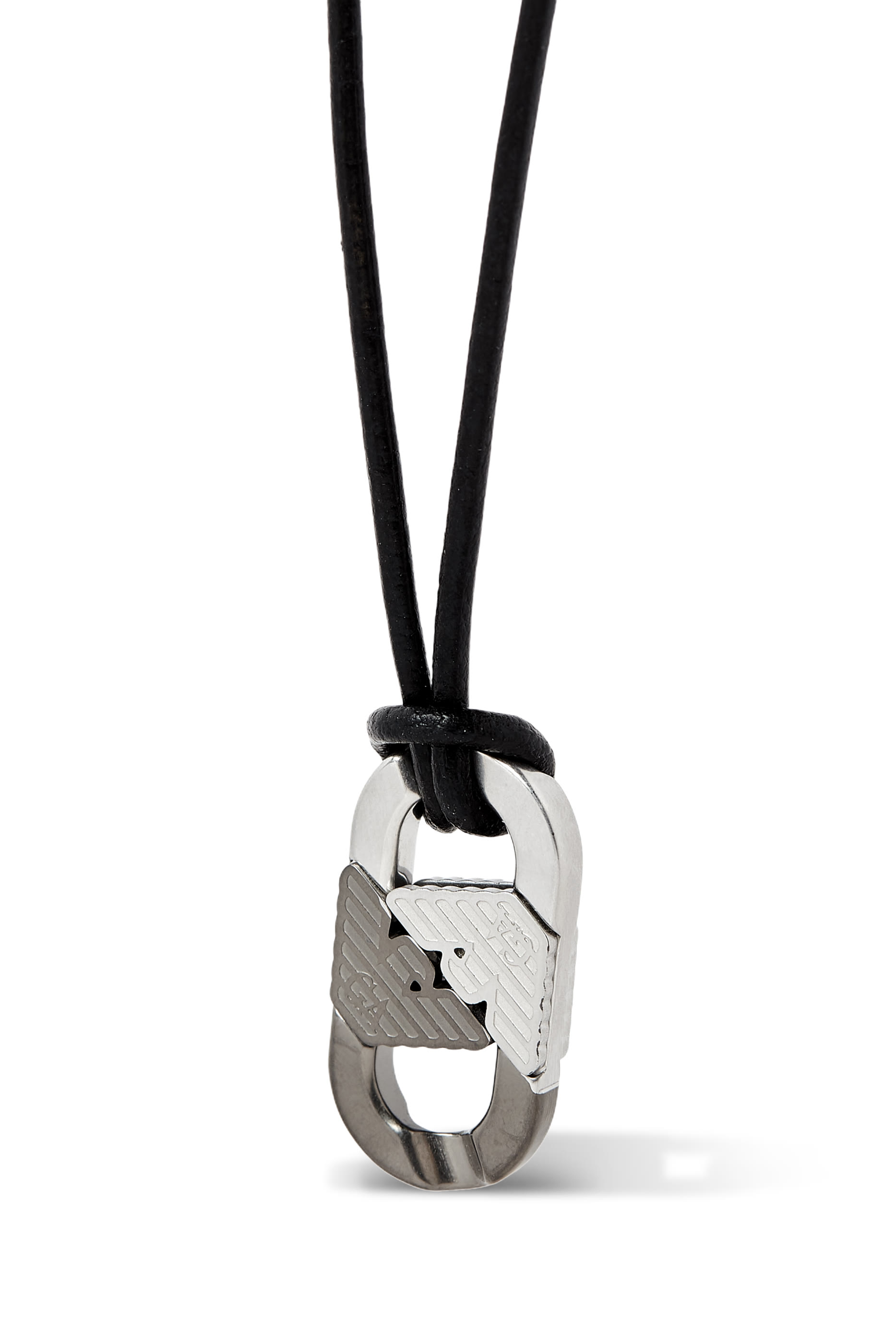 قلادة بشعار الماركة، جلد